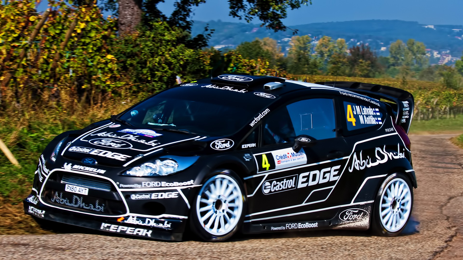 General 1920x1080 Ford Fiesta RS World Rally Championship race cars Ford Ford Fiesta rally cars black cars car vehicle racing motorsport livery British cars hatchbacks