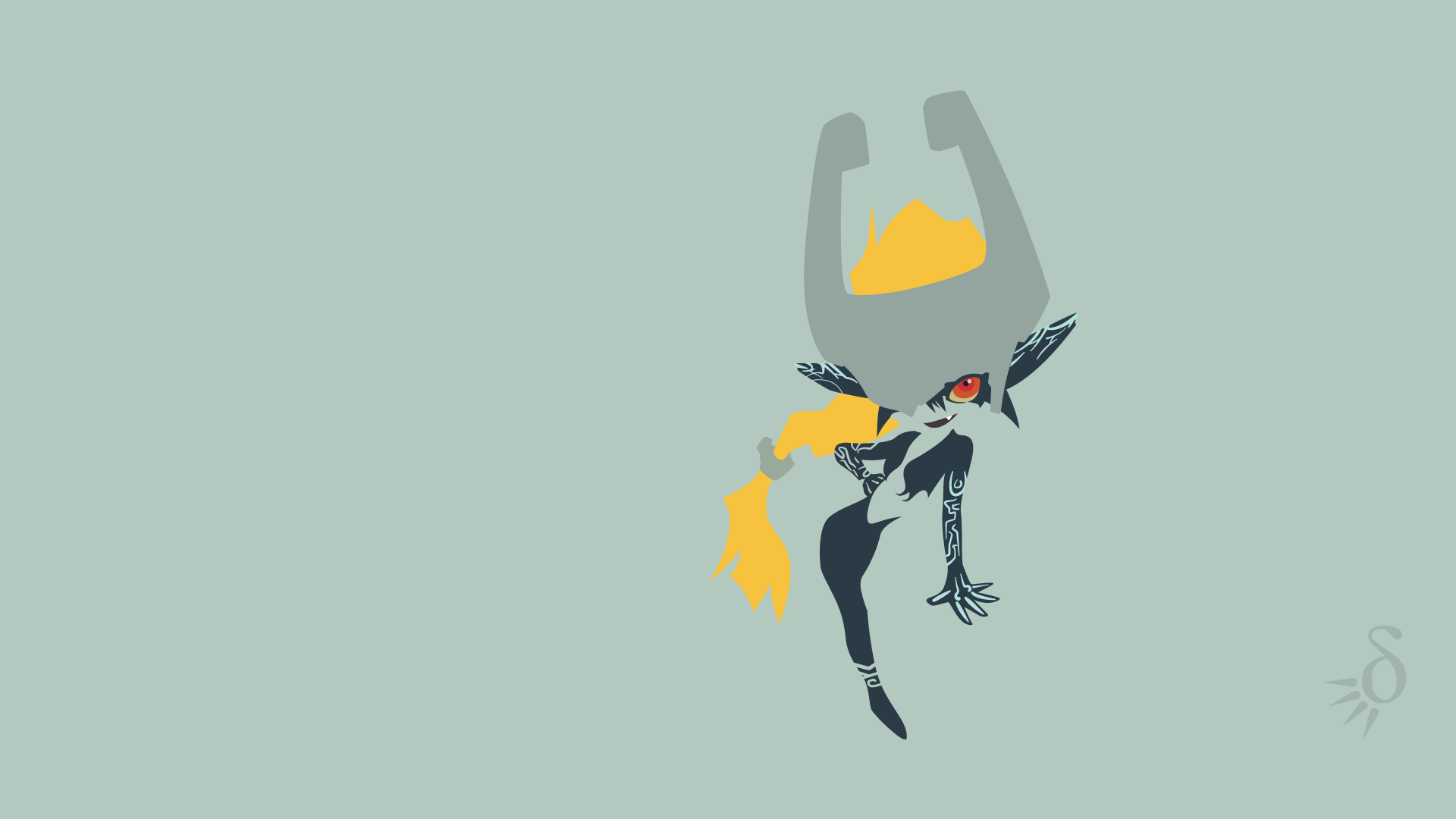 Anime 1920x1080 Midna The Legend of Zelda: Twilight Princess The Legend of Zelda video games video game art red eyes simple background video game girls