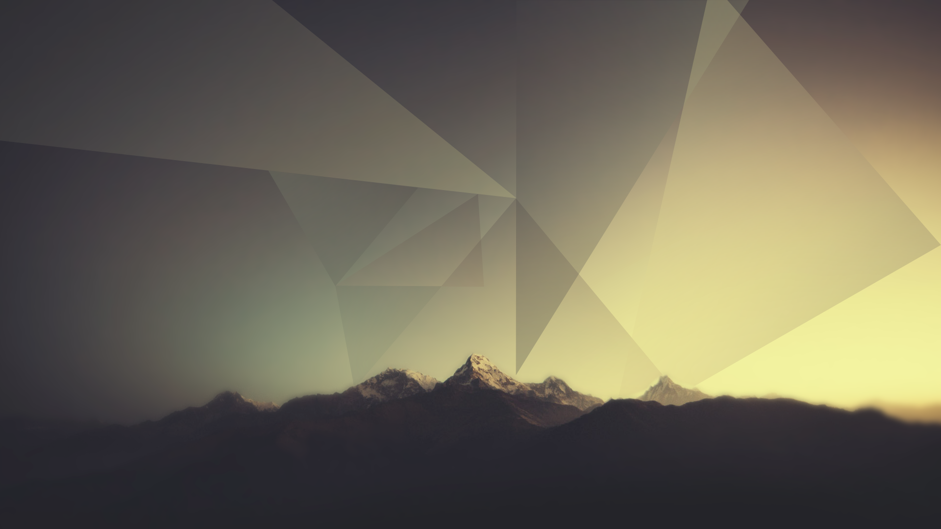 General 1920x1080 digital art mountains abstract landscape nature