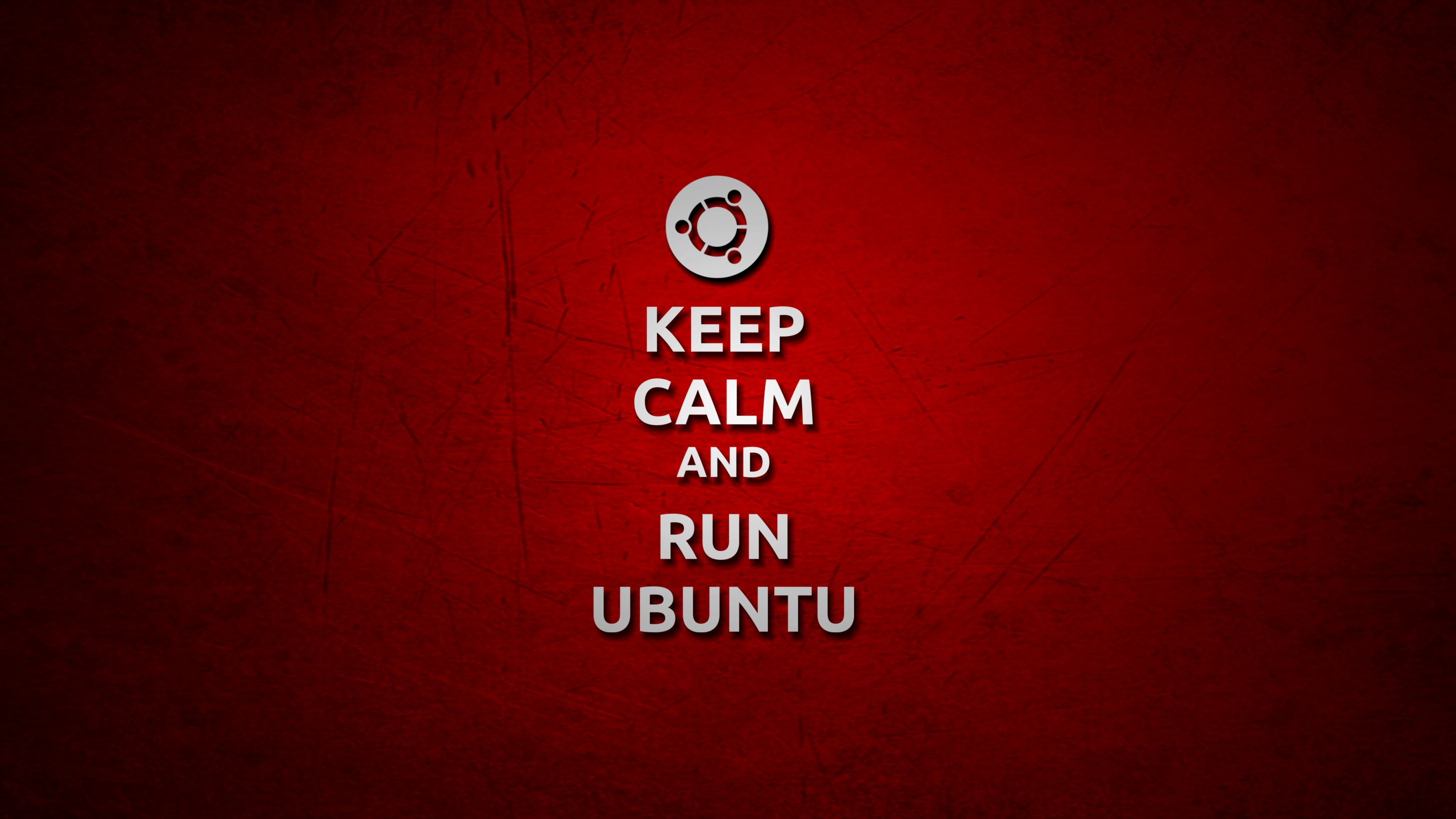 General 2910x1637 Ubuntu Keep Calm and... red background simple background operating system
