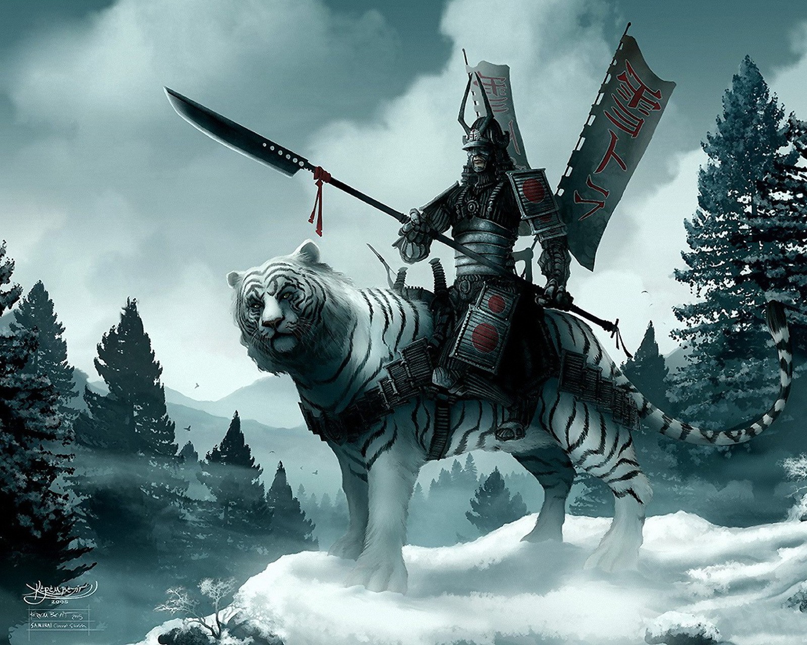 General 1600x1280 Siberian tiger fantasy art Kerem Beyit