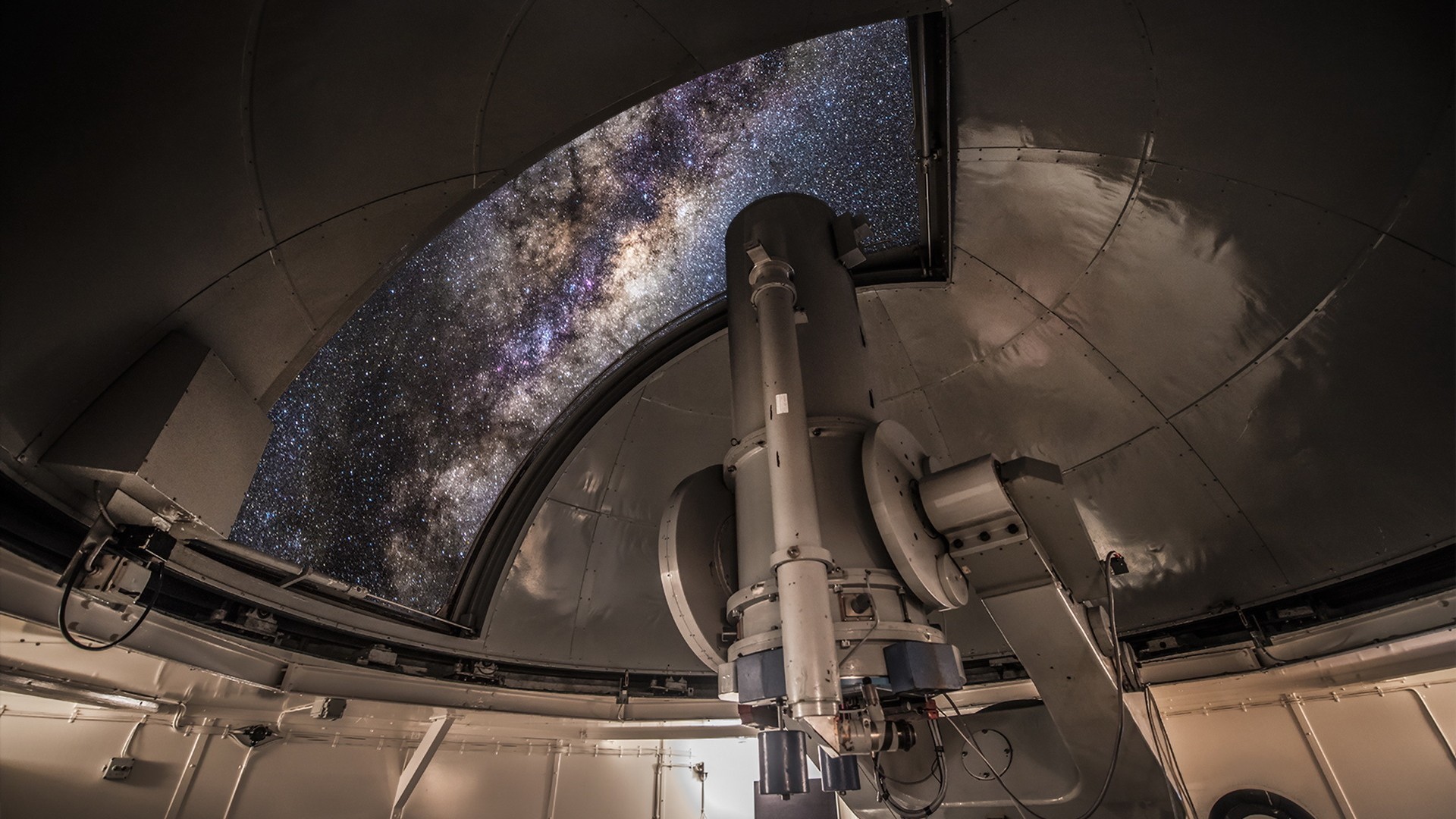 General 1920x1080 nature sky night Milky Way stars technology telescope astronomy observatory Chile long exposure