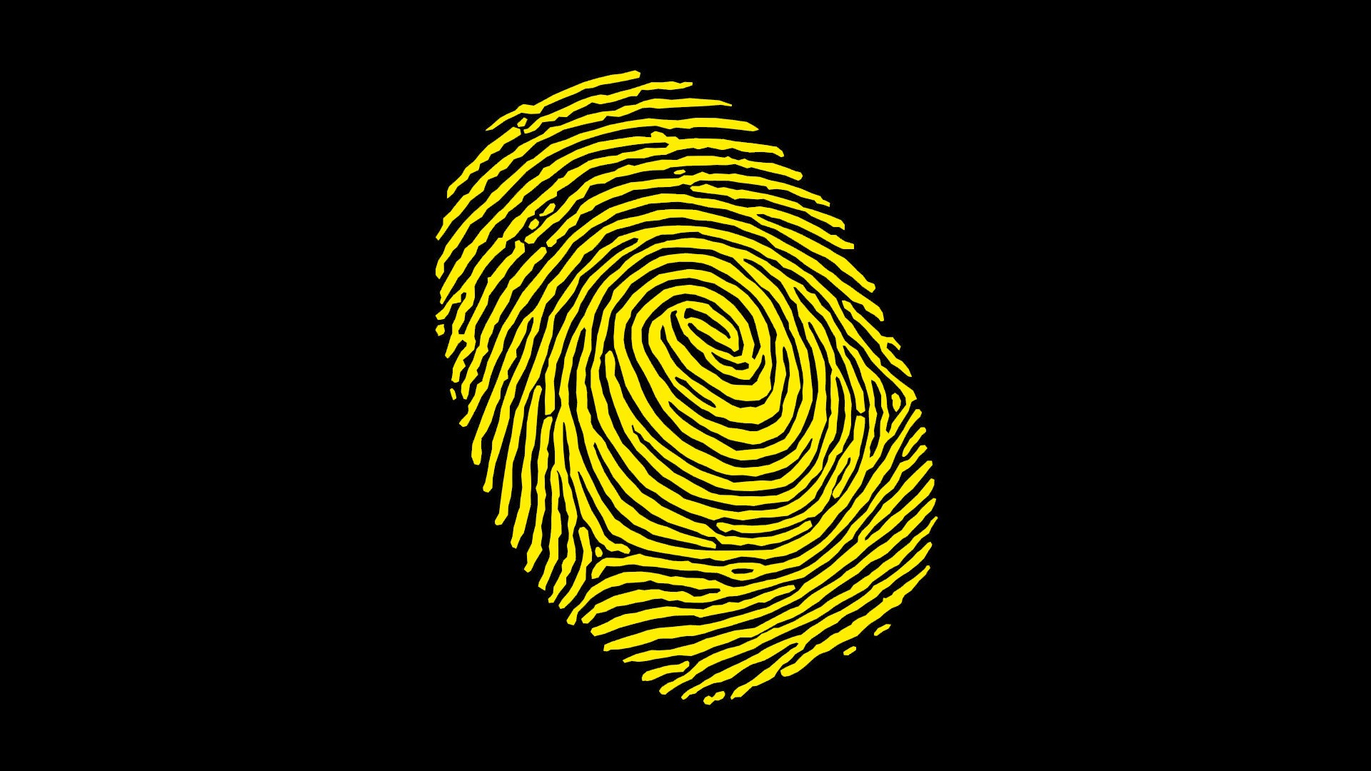 General 1920x1080 fingerprints simple background yellow black background
