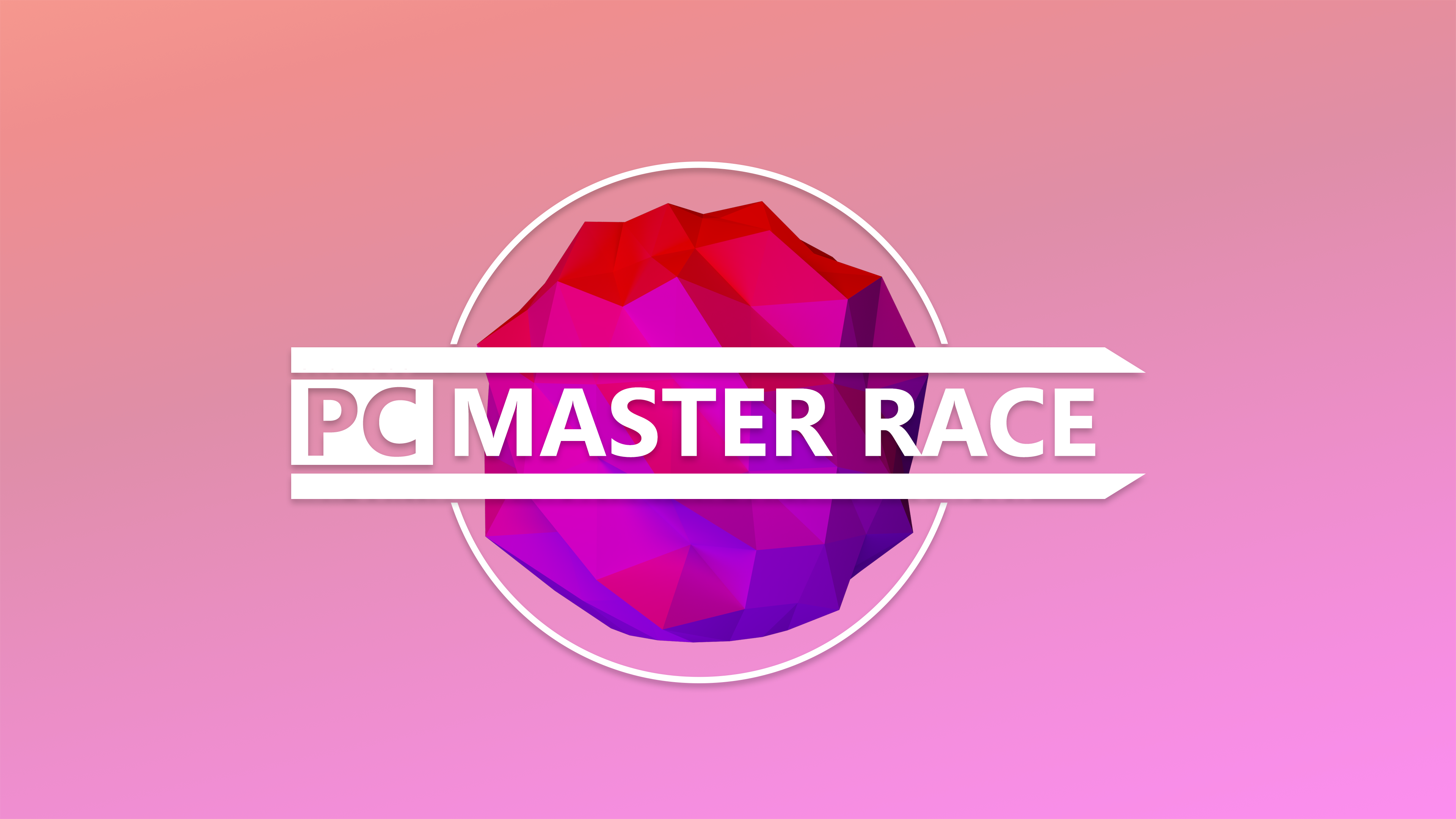 General 3840x2160 PC gaming Master Race gradient simple background