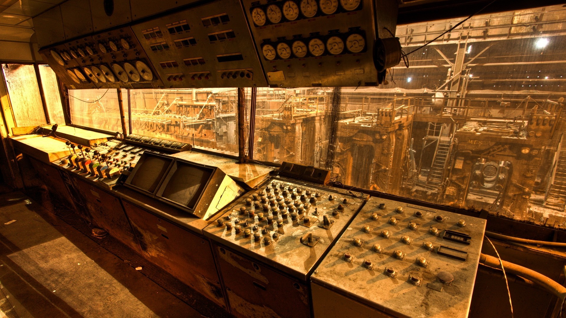 General 1920x1080 industrial factories buttons monitor abandoned technology