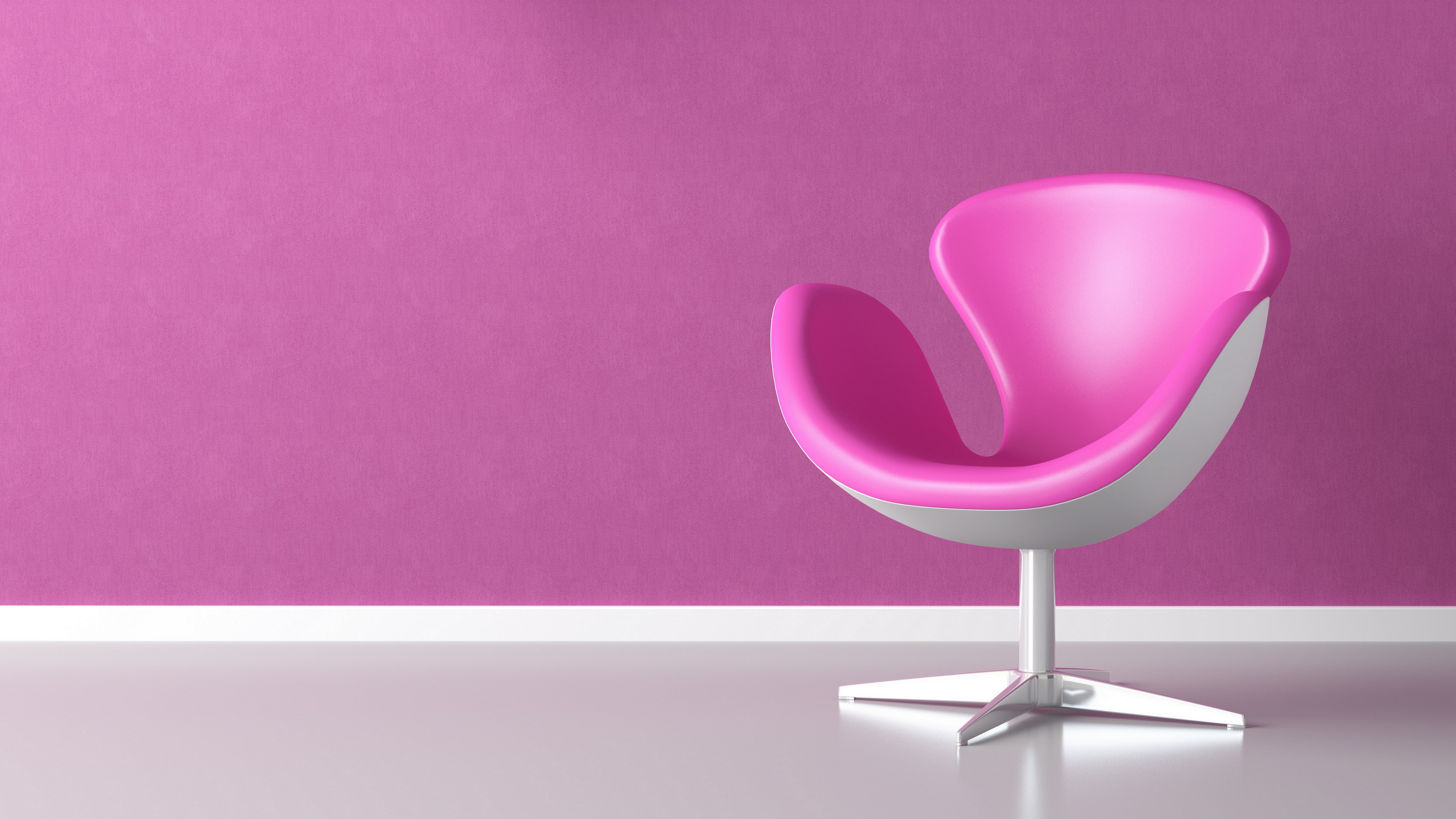 General 3800x2138 interior chair pink pink chair minimalism simple background wall