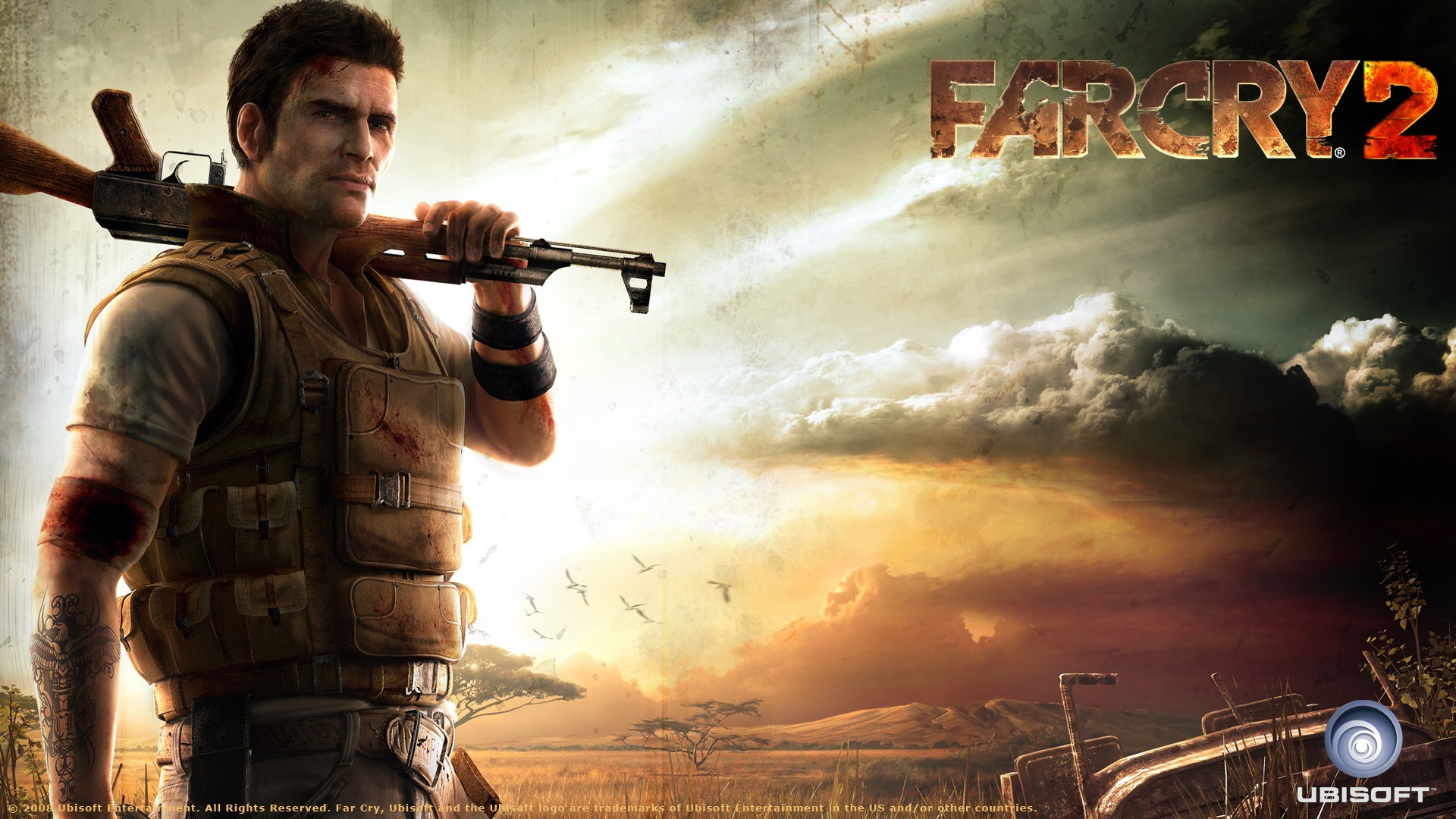 General 1920x1080 Far Cry 2 video games weapon Ubisoft 2008 (Year) video game man machine gun men