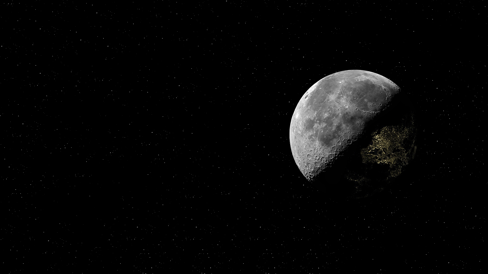 General 1920x1080 science fiction Moon digital art space art