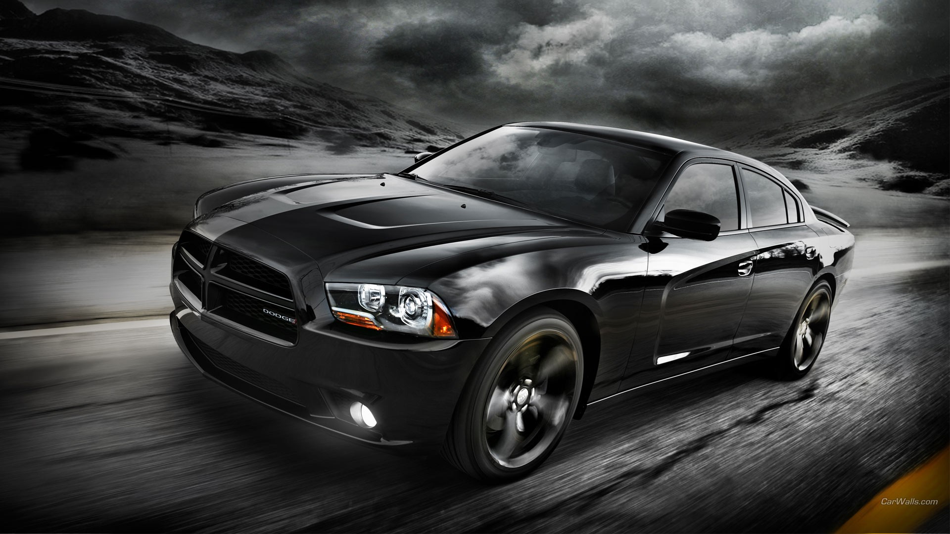 General 1920x1080 Dodge Charger muscle cars car monochrome black cars Dodge American cars