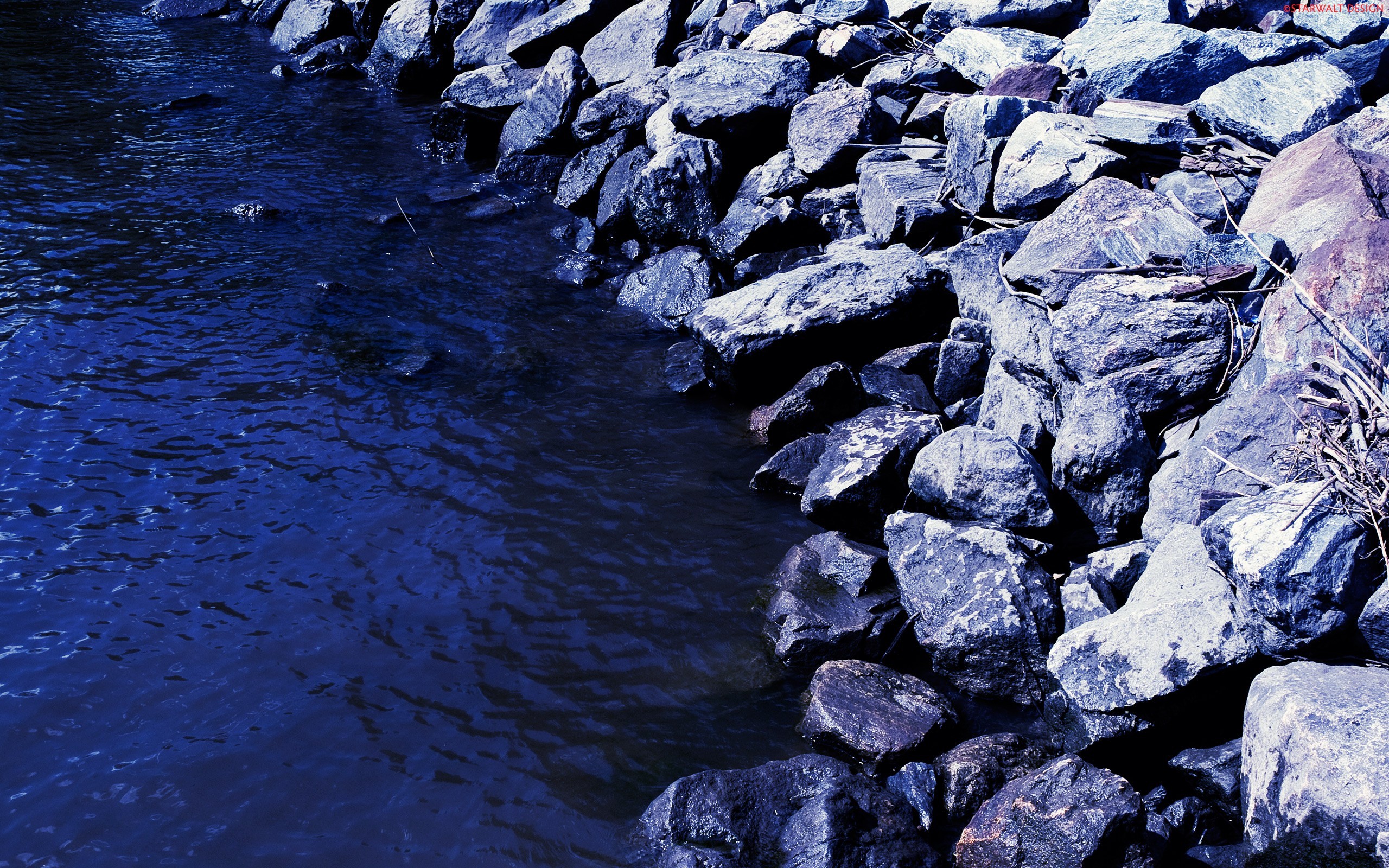 General 2560x1600 stones nature water blue rocks outdoors