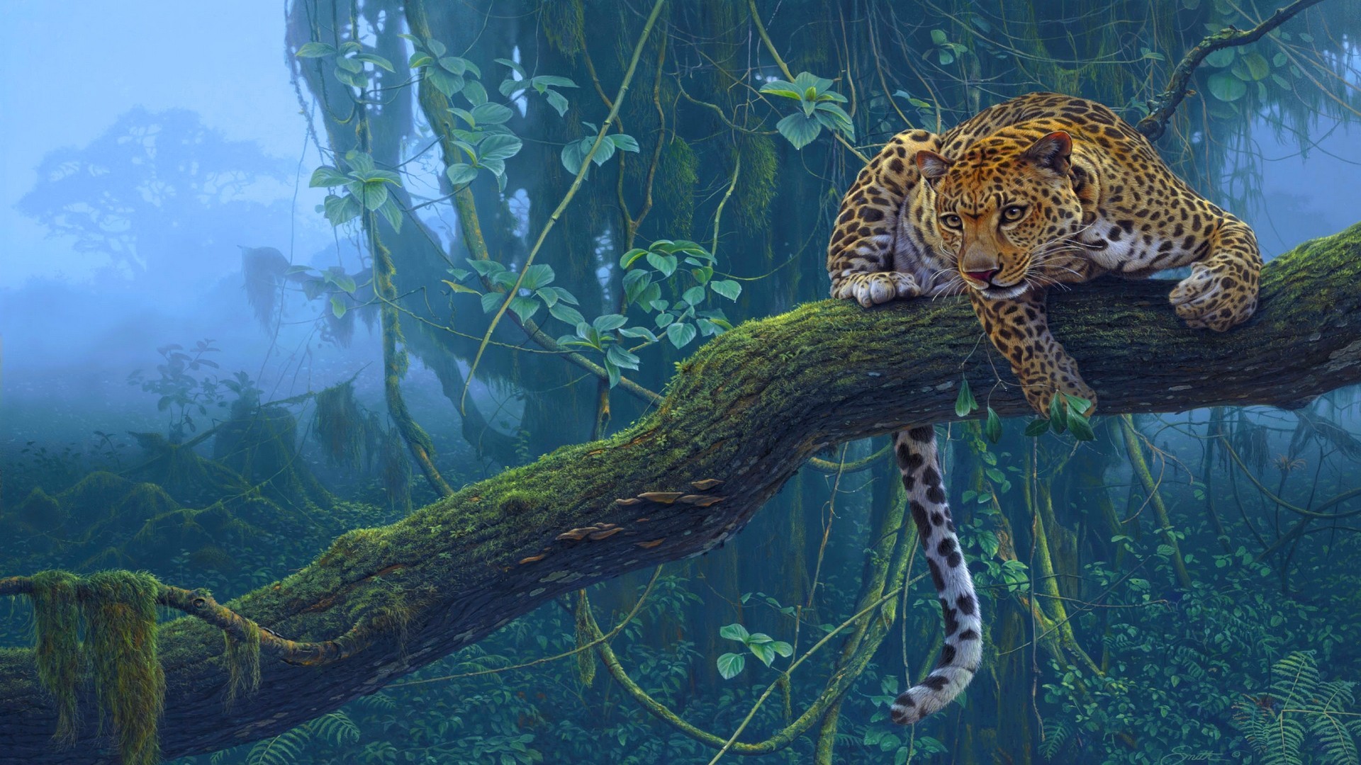General 1920x1080 animals trees branch leopard mammals nature big cats