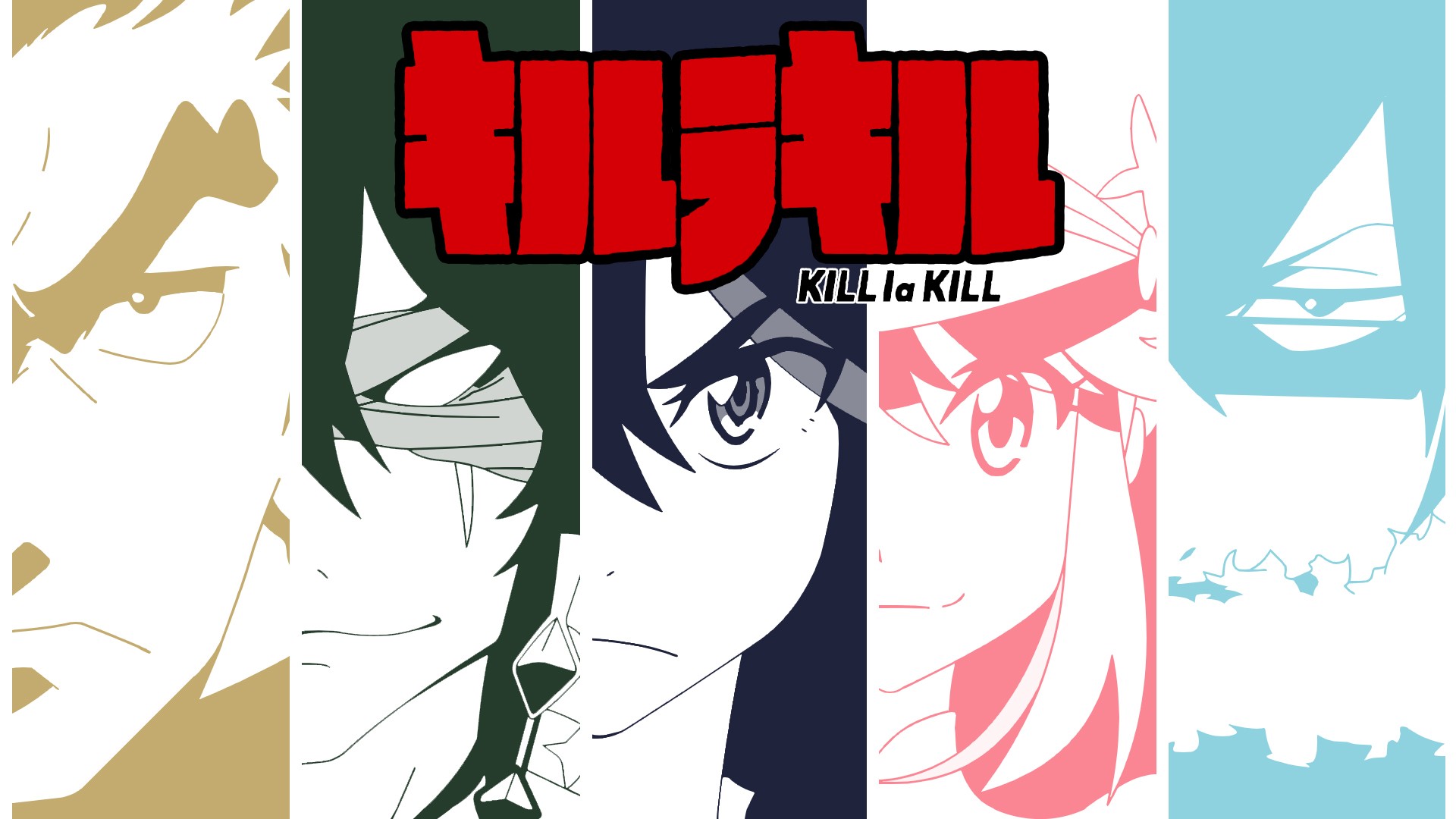 Anime 1920x1080 Matoi Ryuuko Jakuzure Nonon Gamagouri Ira Inumuta Houka Sanageyama Uzu Kill la Kill collage anime girls anime boys