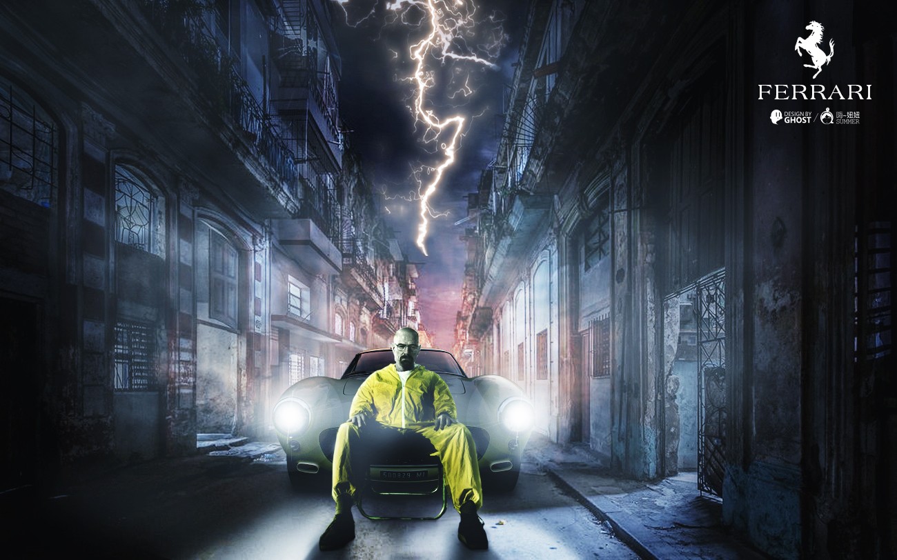 General 1300x812 Breaking Bad Walter White car lightning Ferrari TV series Bryan Cranston