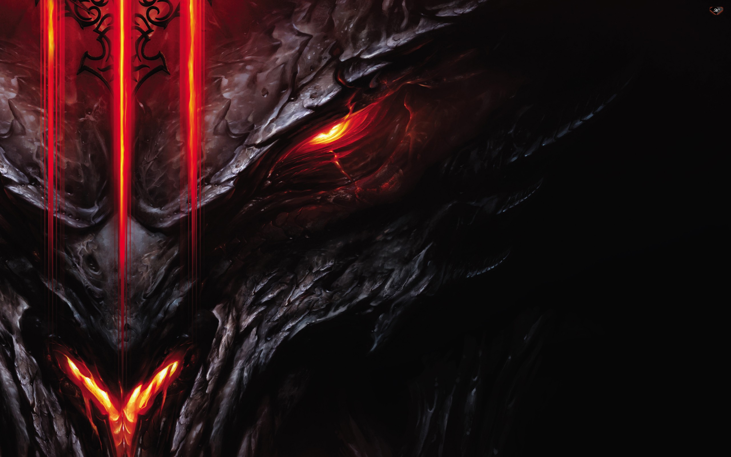 General 2560x1600 demon Diablo III video games video game art PC gaming glowing eyes