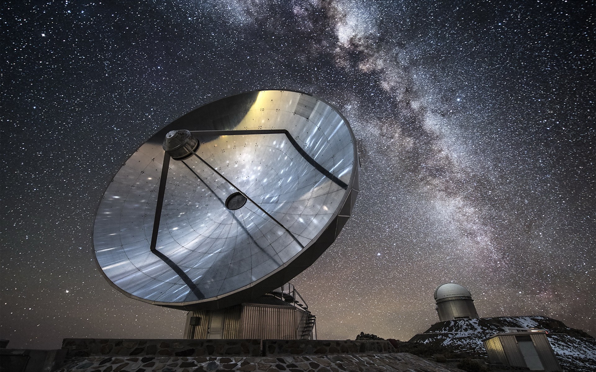General 1920x1200 photography reflection observatory galaxy sky stars night technology