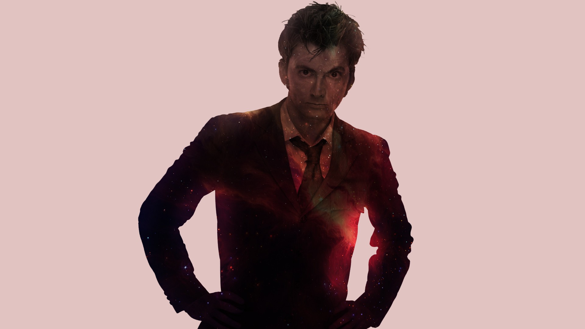 General 1920x1080 Doctor Who The Doctor David Tennant TV series science fiction Science Fiction Men simple background pink background