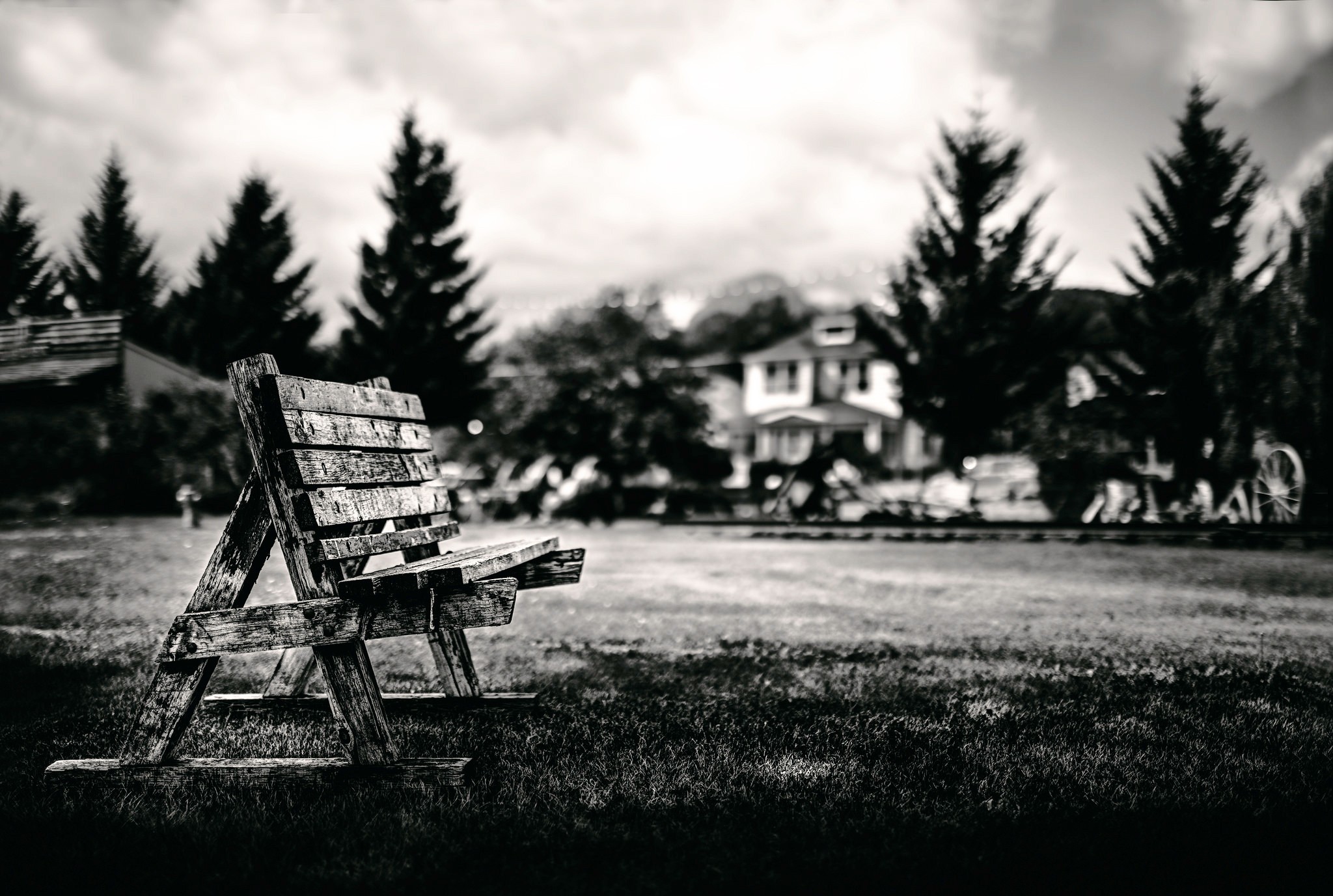 General 2048x1377 bench monochrome house outdoors