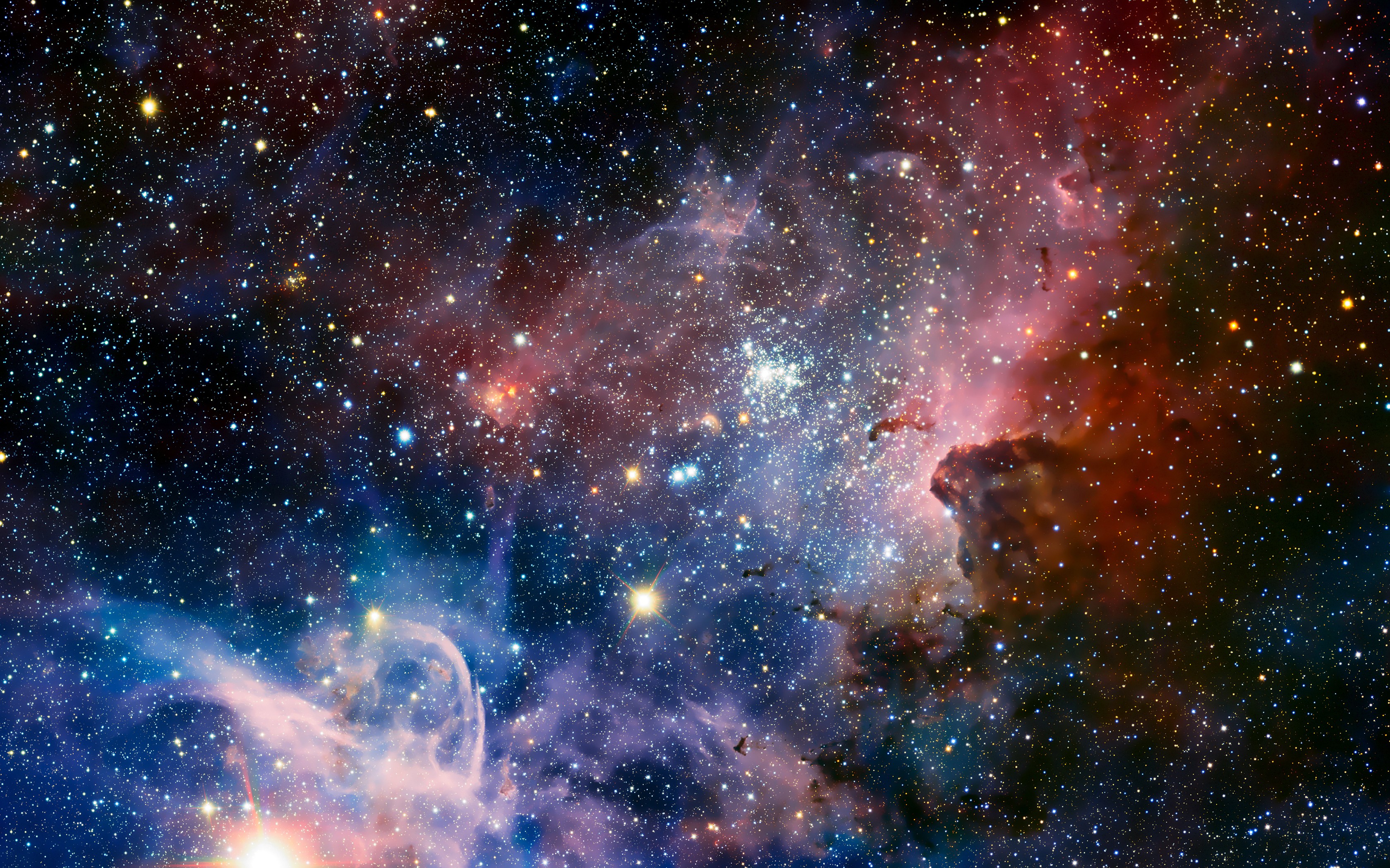 General 3360x2100 space nebula universe ALMA Observatory long exposure Carina Nebula