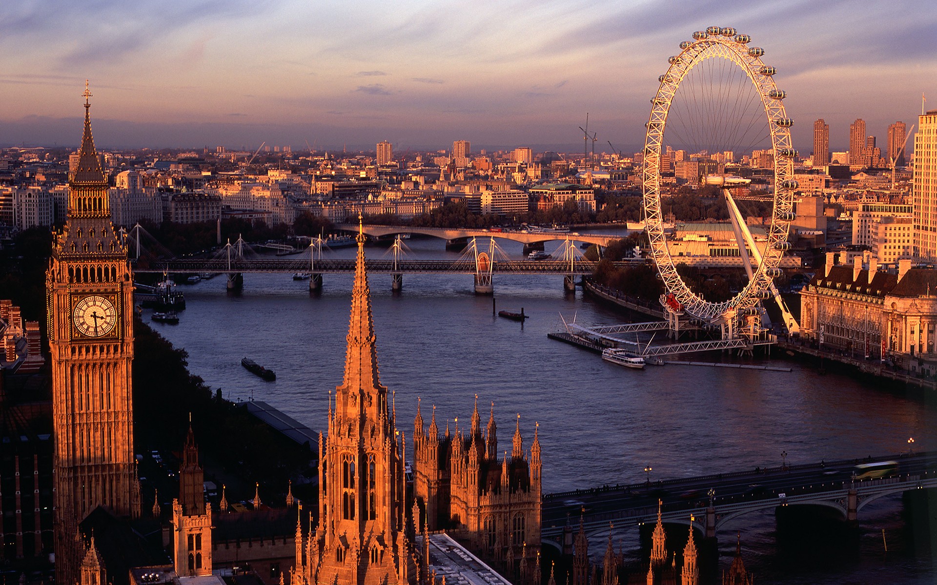 General 1920x1200 city London London Eye Big Ben River Thames ferris wheel England cityscape clocks UK landmark Europe