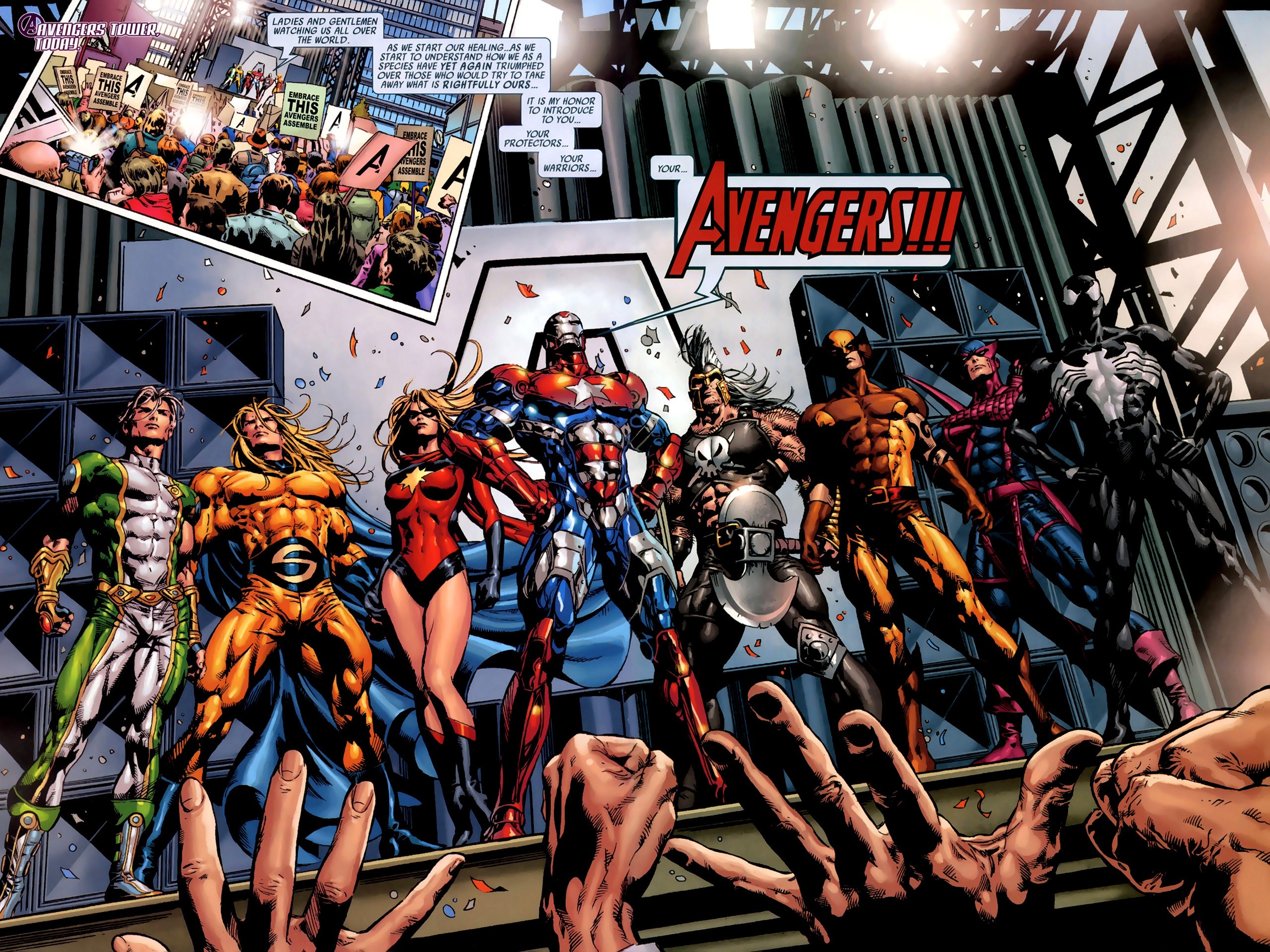 General 2560x1919 Marvel Comics comics artwork The Avengers comic art