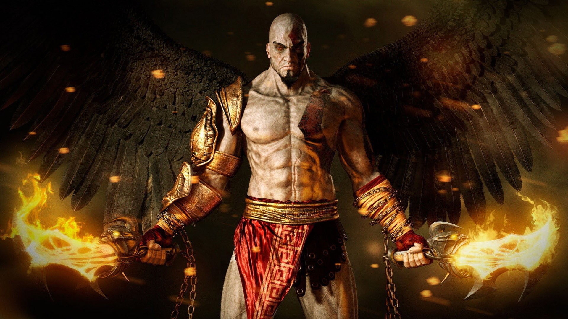 General 1920x1080 Kratos video games warrior video game art muscles video game men video game characters