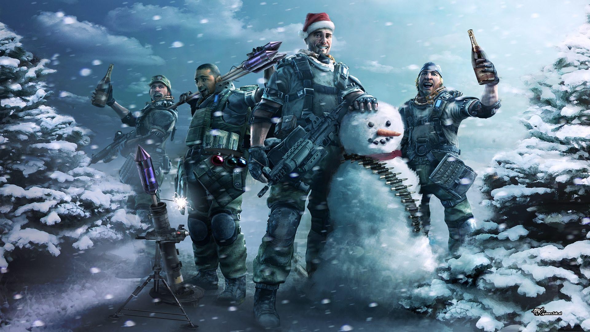General 1920x1080 Killzone video game art video game men video games snowman snow weapon