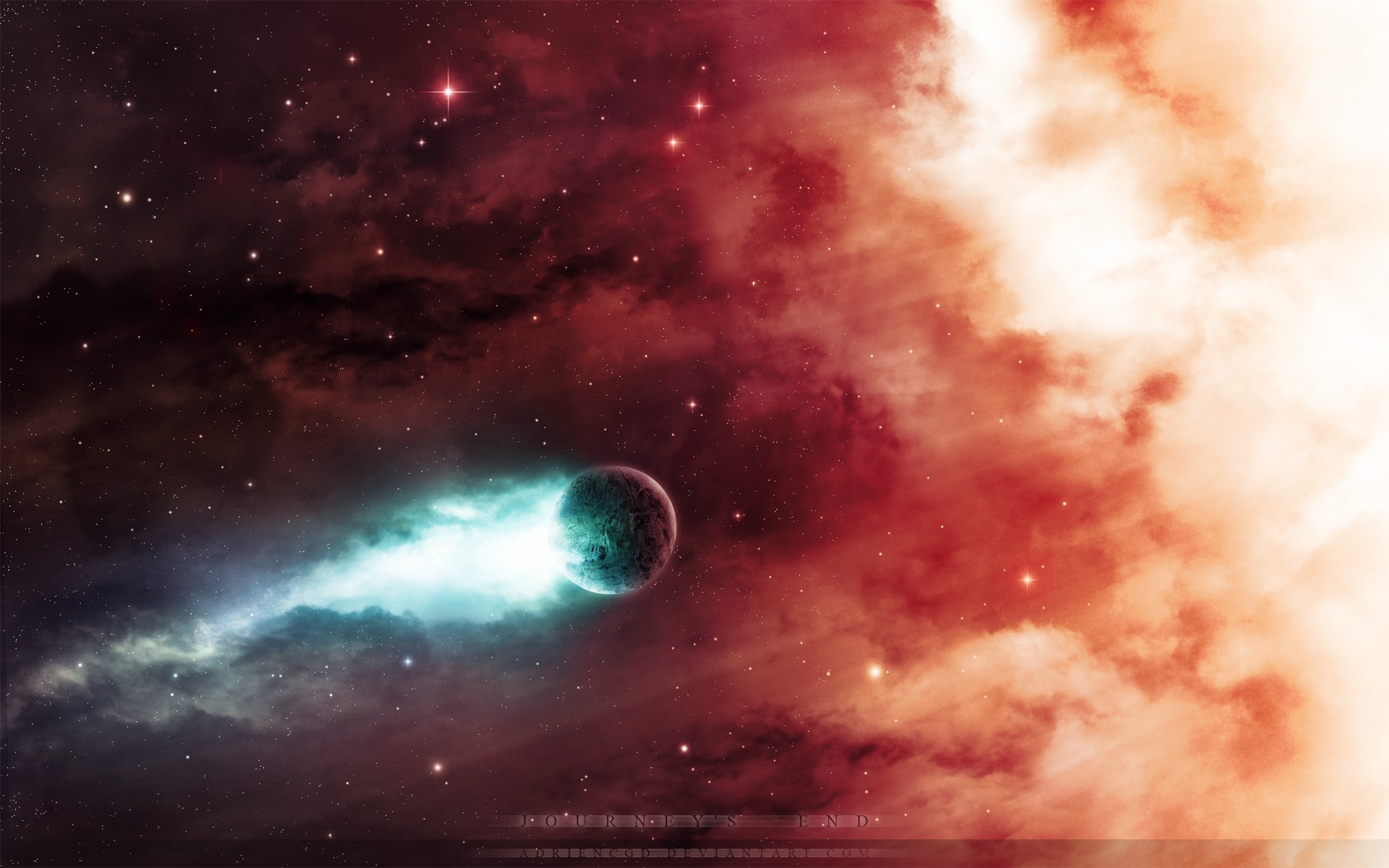 General 1920x1200 space planet sky space art nebula stars digital art