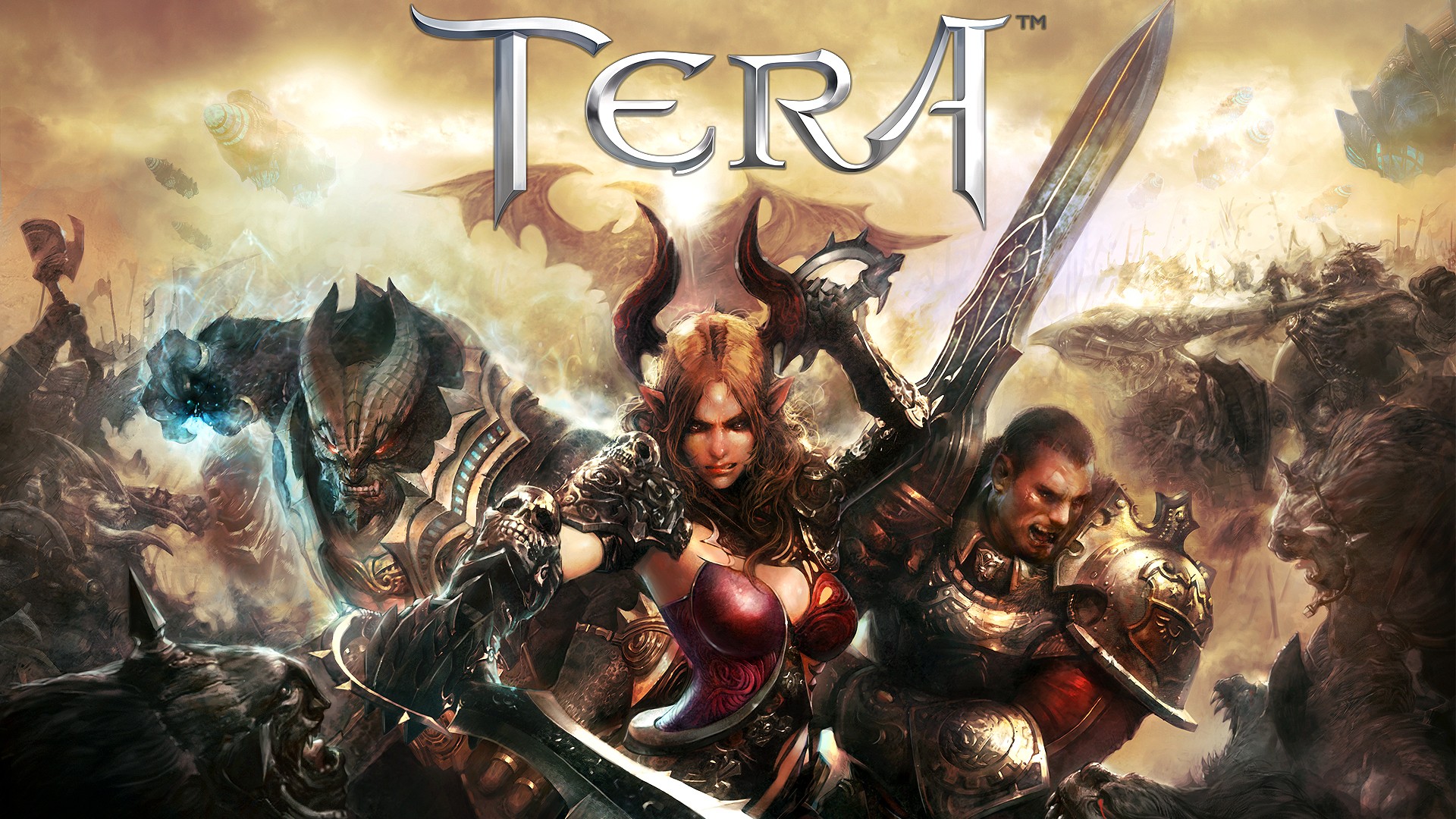 General 1920x1080 video games Tera Tera online Tera Rising  video game girls fantasy art fantasy girl pointy ears women with swords video game art PC gaming