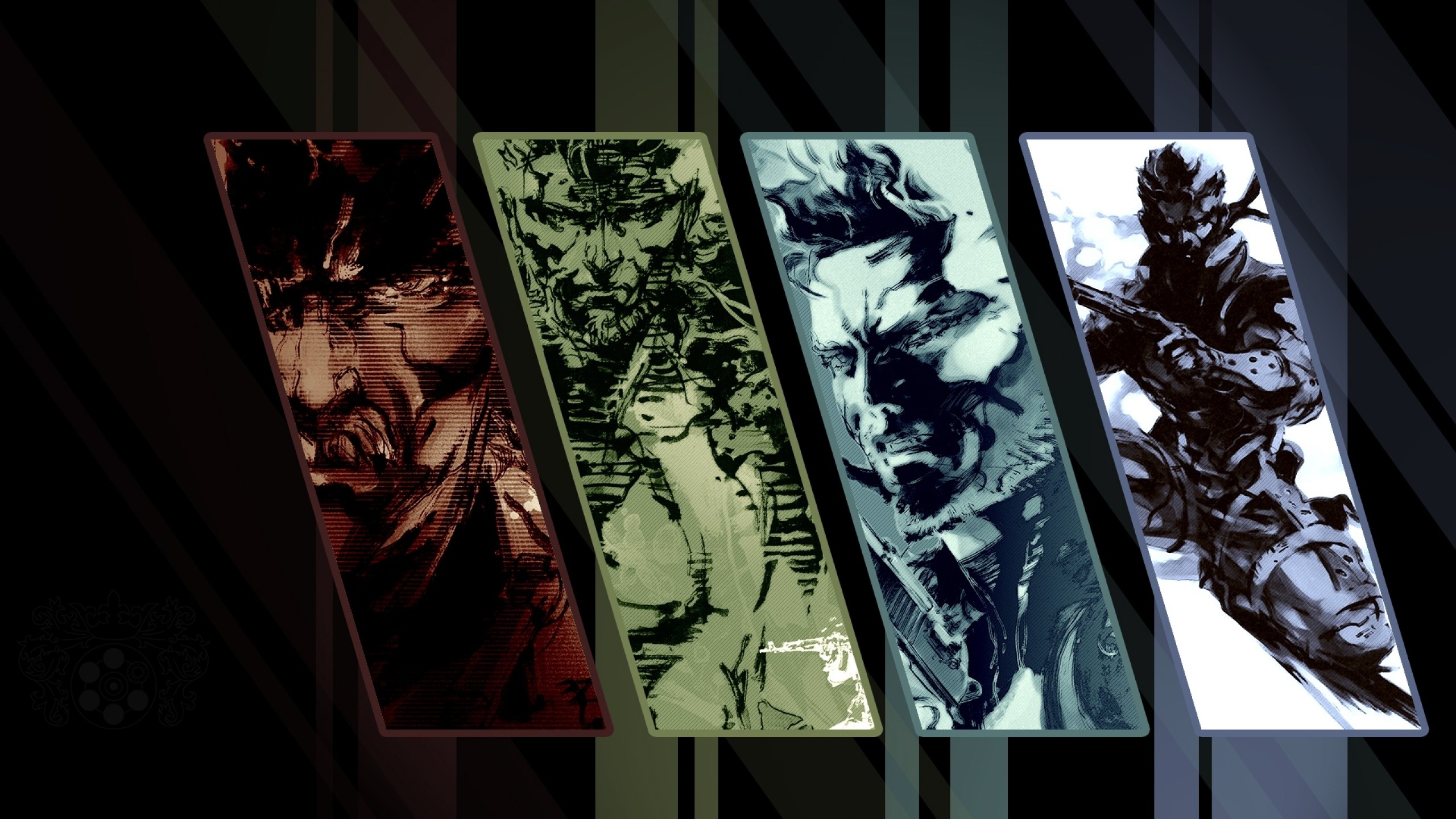 General 2560x1440 Metal Gear Solid collage video games Metal Gear Metal Gear Solid 4 Metal Gear Solid 2 video game art