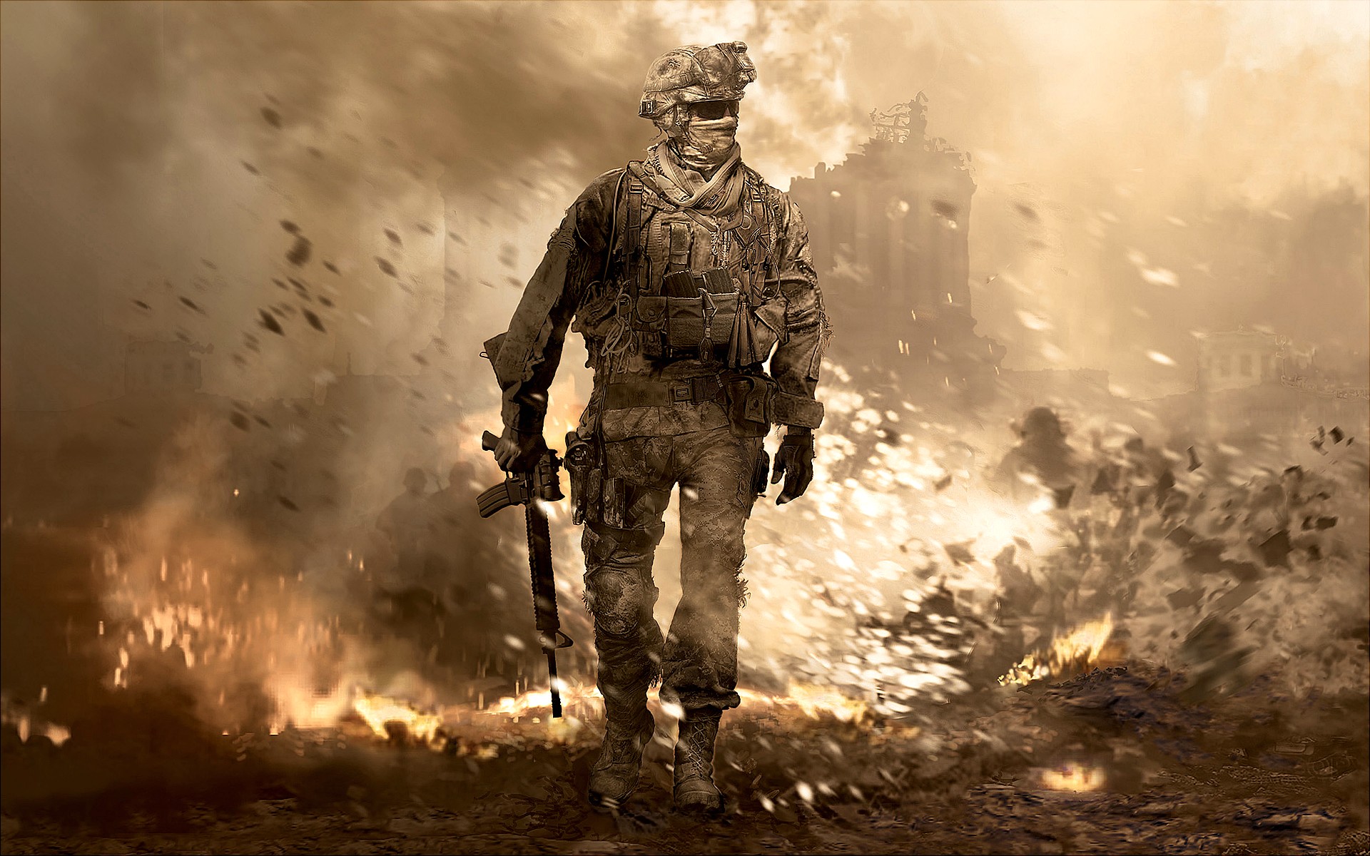 General 1920x1200 Call of Duty: Modern Warfare 2 video games soldier war video game art Call of Duty: Modern Warfare Call of Duty PC gaming standing weapon video game men