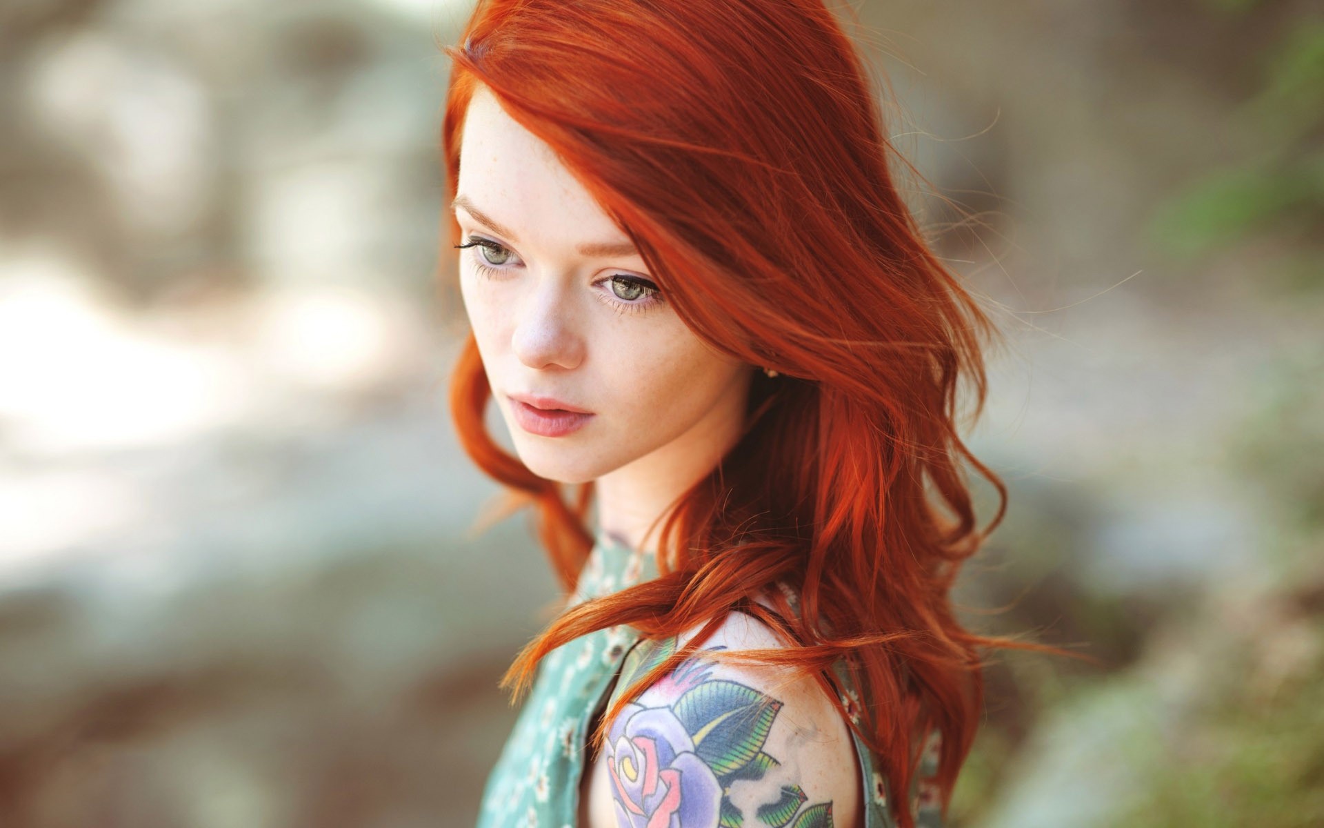 People 1920x1200 redhead women tattoo Lass Suicide Suicide Girls face model pornstar long hair women outdoors outdoors looking into the distance inked girls Scottish Women British British women scottish