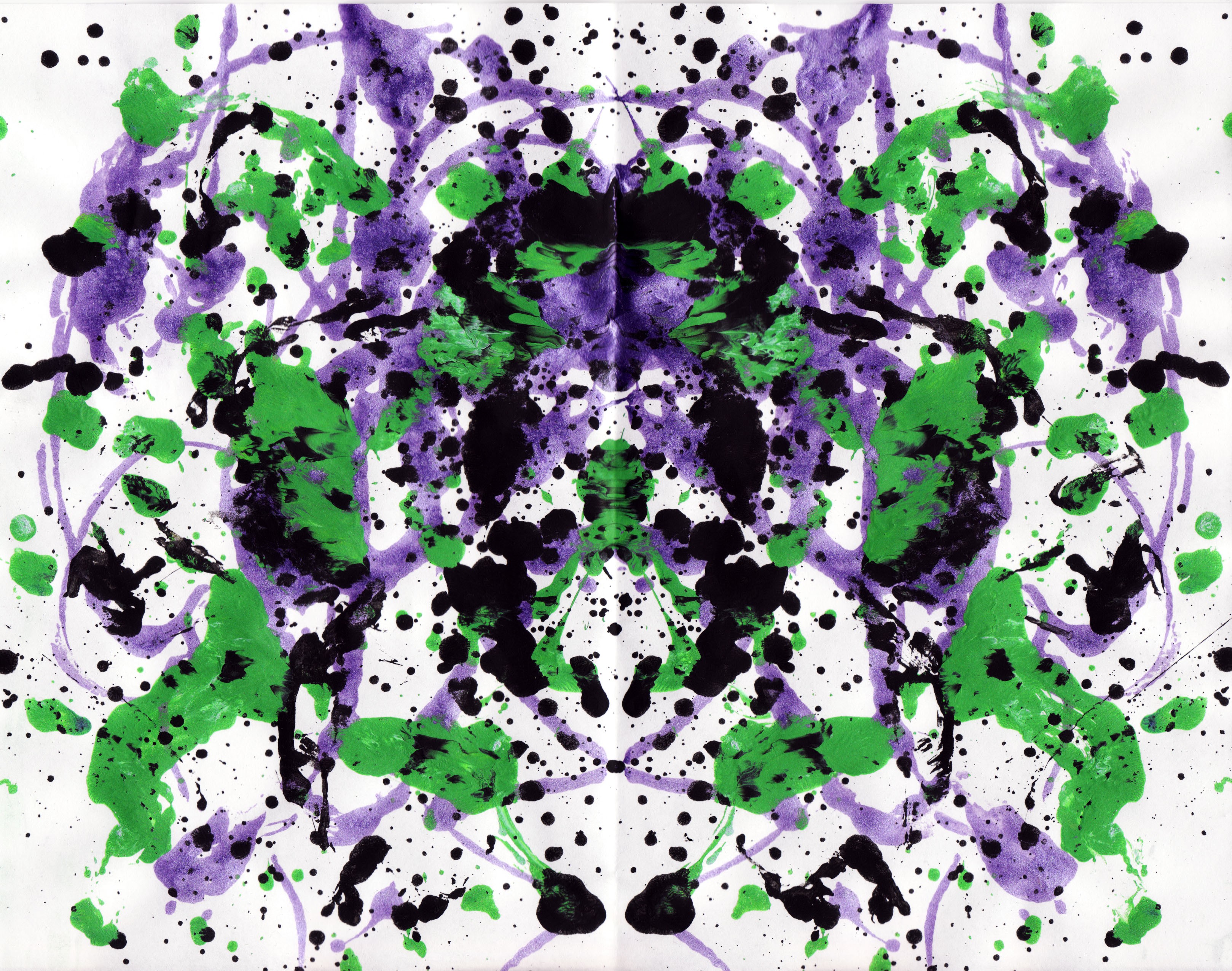 General 3237x2552 ink paint splatter symmetry Rorschach test digital art simple background