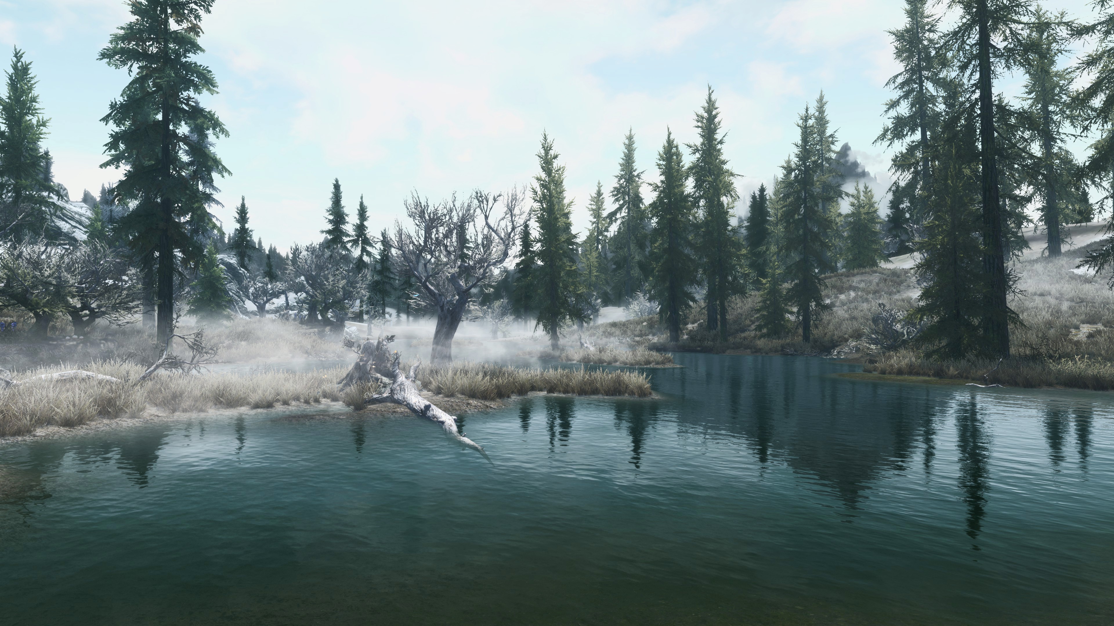 General 3840x2160 The Elder Scrolls V: Skyrim nature landscape water RPG video games PC gaming screen shot