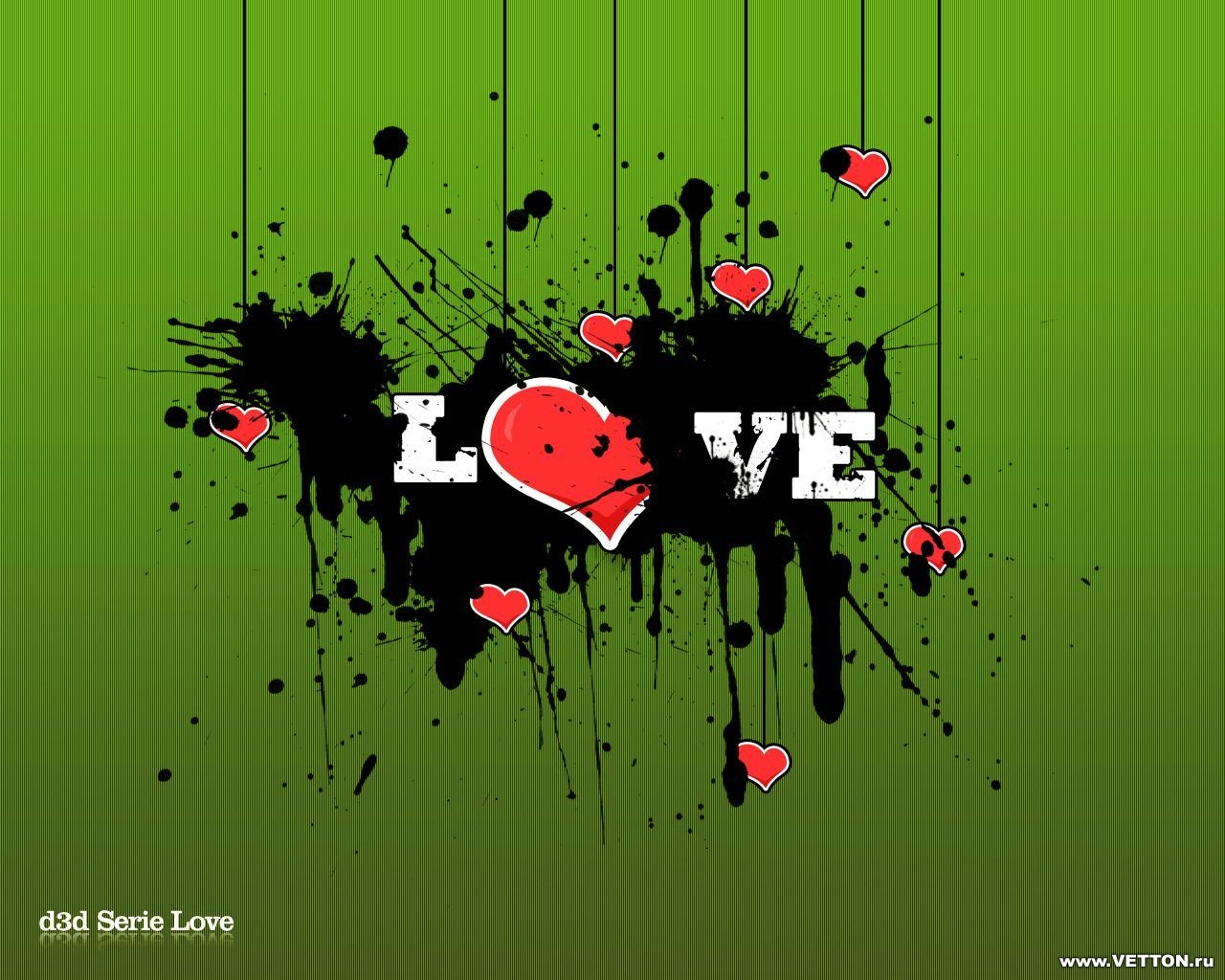 General 1280x1024 love artwork green background paint splatter heart (design)
