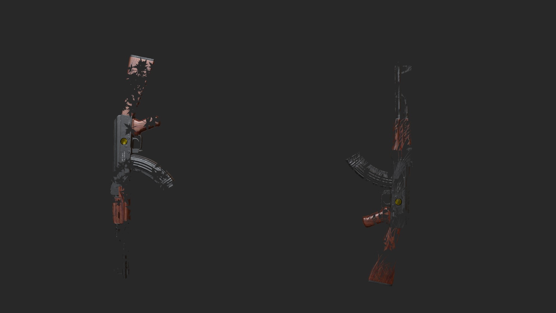 General 1920x1080 CGI weapon simple background artwork machine gun black background
