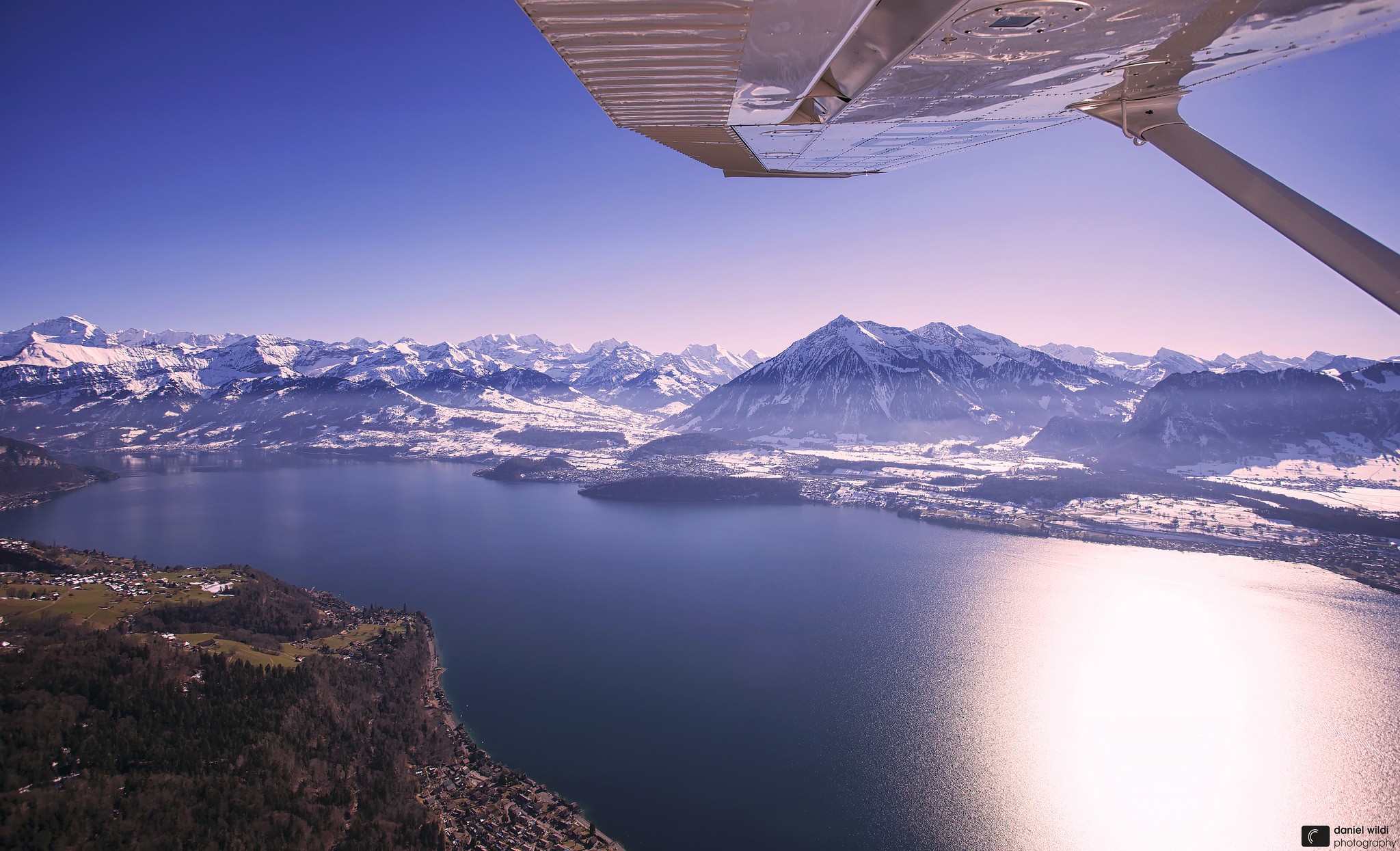 General 2048x1245 mountains aircraft landscape nature panorama snowy peak vehicle lake water aerial view