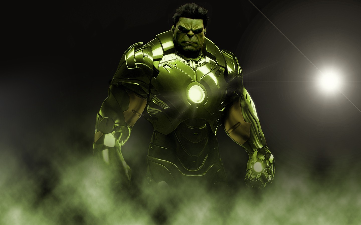 General 1440x900 Hulk crossover Marvel Comics green skin digital art armor