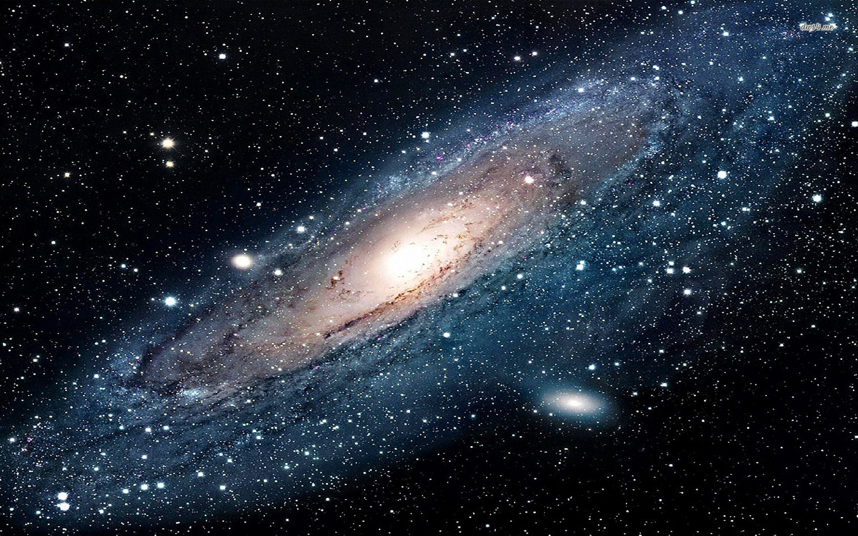 General 1680x1050 space nebula galaxy stars Messier 31 Messier 110 spiral galaxy digital art space art Hubble Deep Field NASA Andromeda