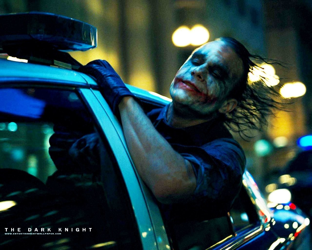 General 1280x1024 The Dark Knight Joker movie scenes actor Heath Ledger police cars vehicle car