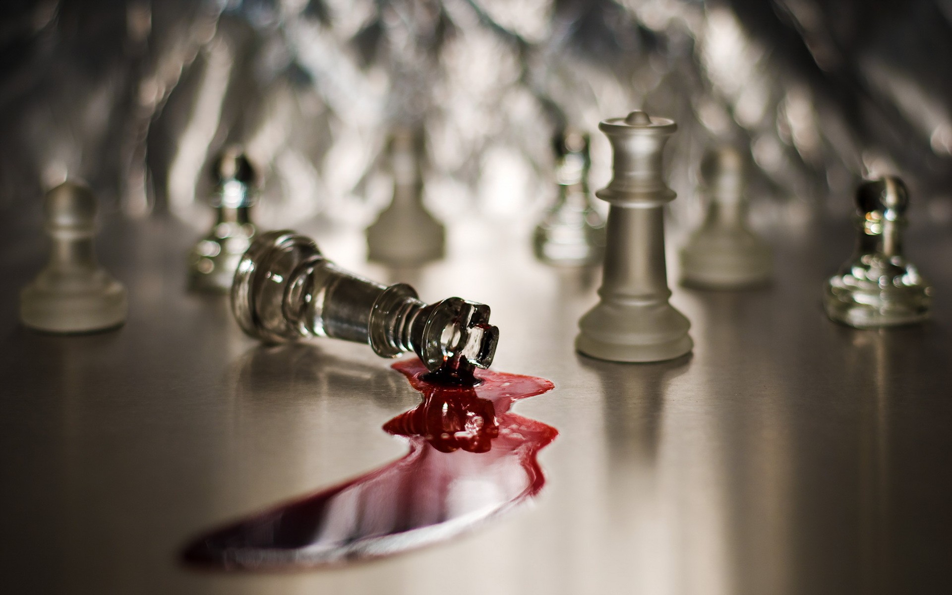 General 1920x1200 creativity artwork chess king blood board games glass murder table digital art closeup