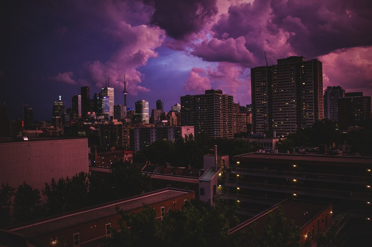 General 1280x853 cityscape city purple sky dusk urban Asia