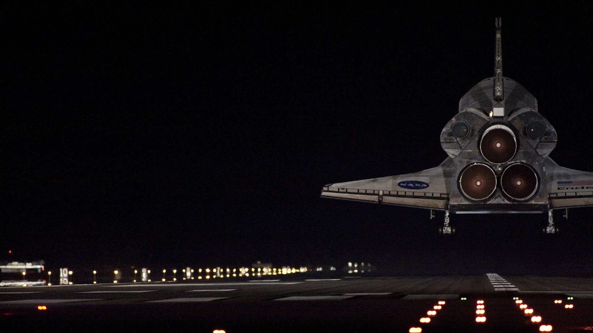 General 1920x1080 space shuttle Endeavour Space Shuttle Endeavour landing runway rear view vehicle
