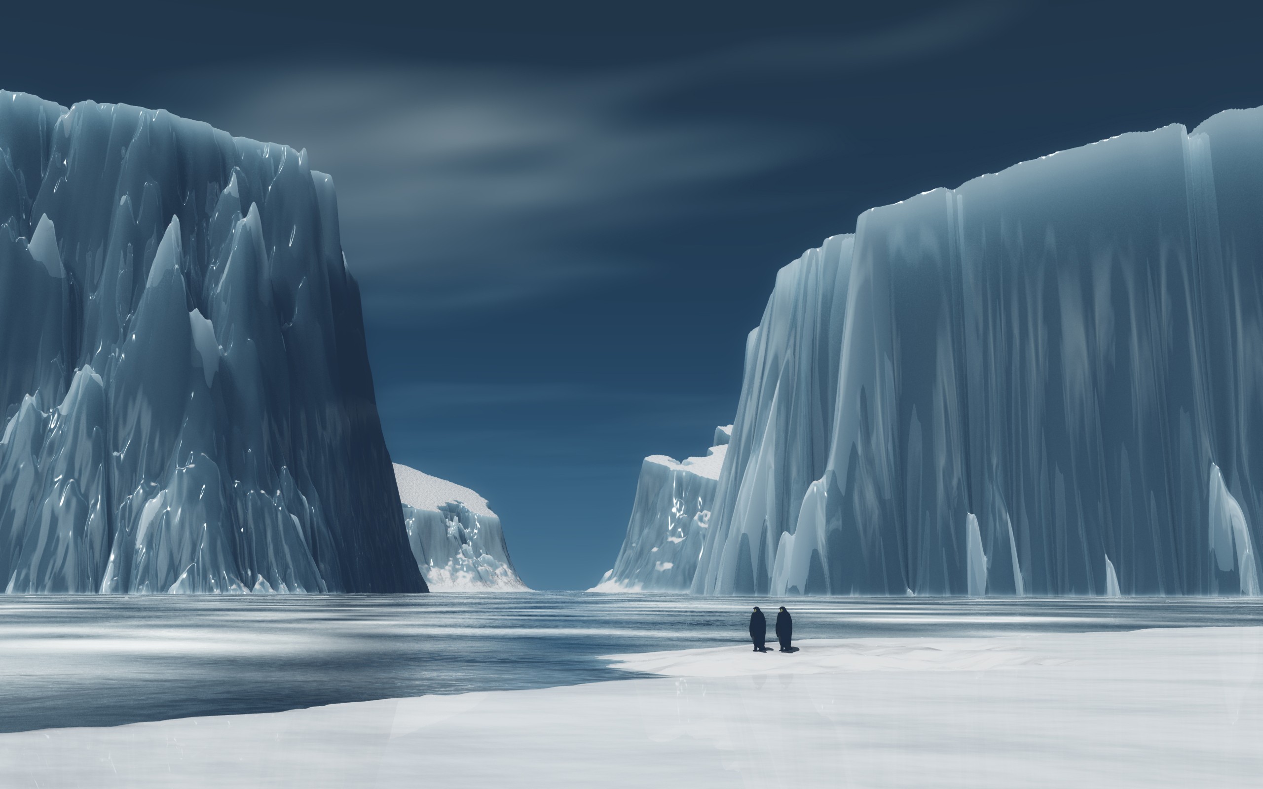 General 2560x1600 landscape digital art CGI nature ice Antarctica