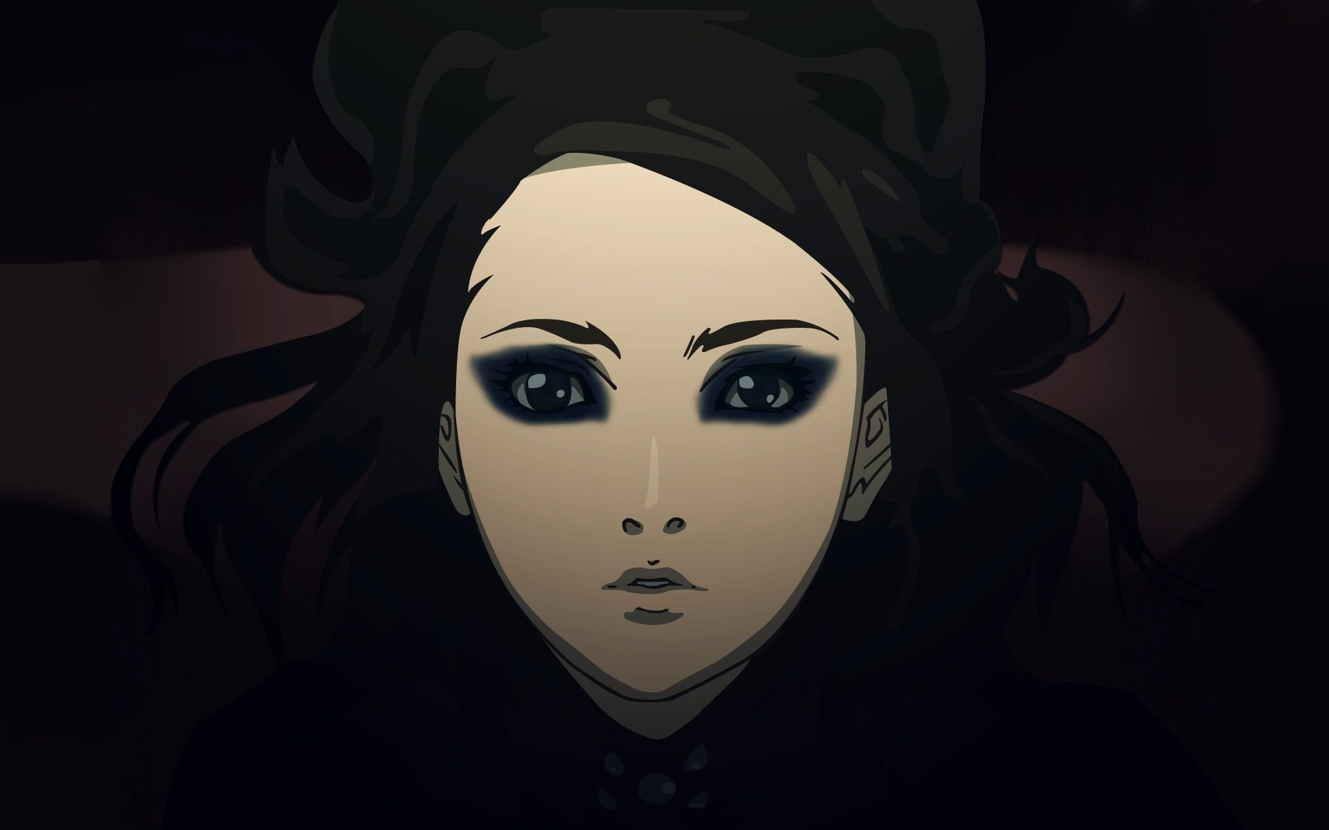 Anime 1920x1200 Ergo Proxy anime anime girls anime vectors Re-l Mayer frontal view face dark eyes dark hair looking at viewer