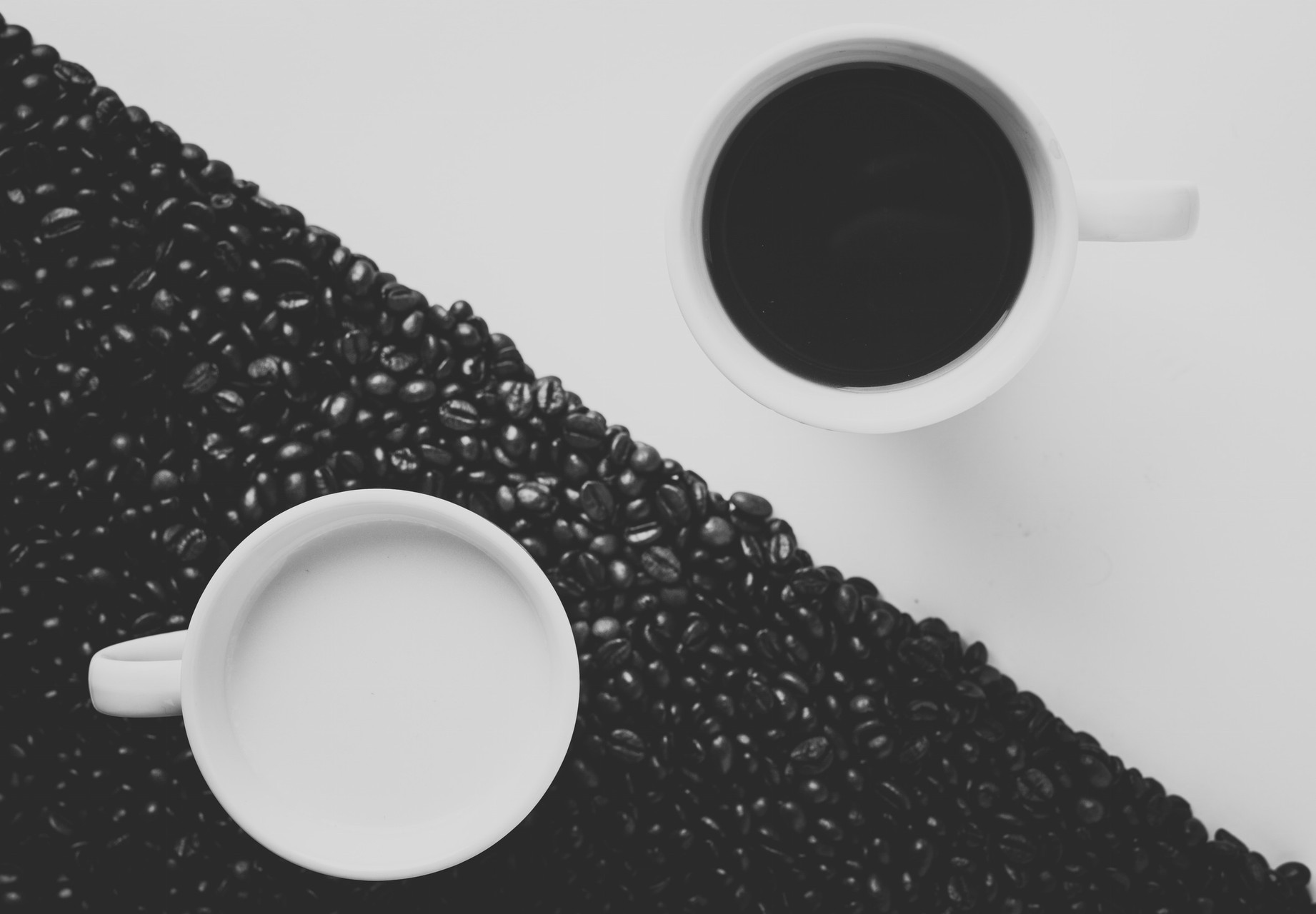 General 1842x1280 coffee Yin and Yang cup food monochrome coffee beans