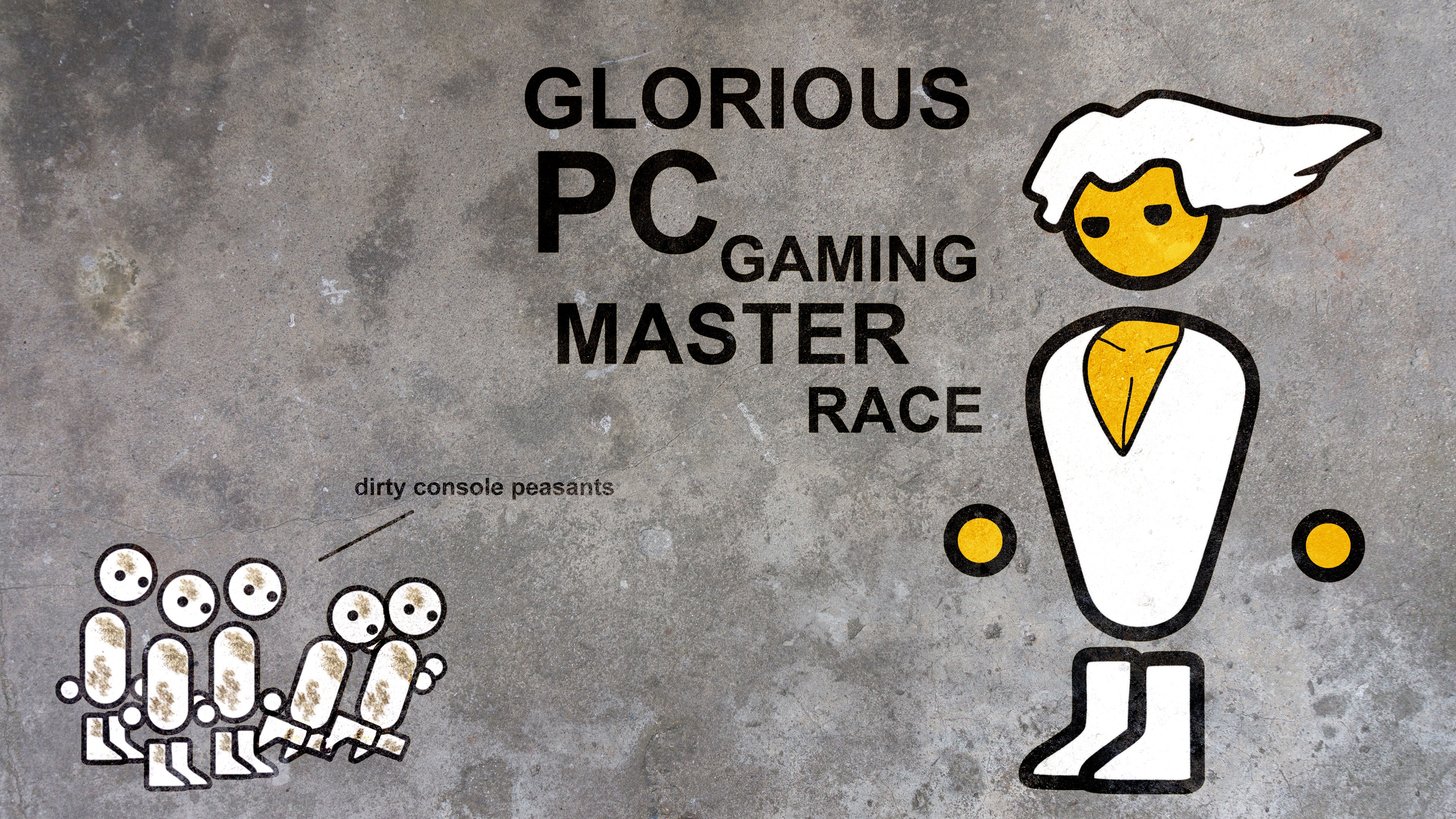 General 3840x2160 PC Master  Race artwork humor gray