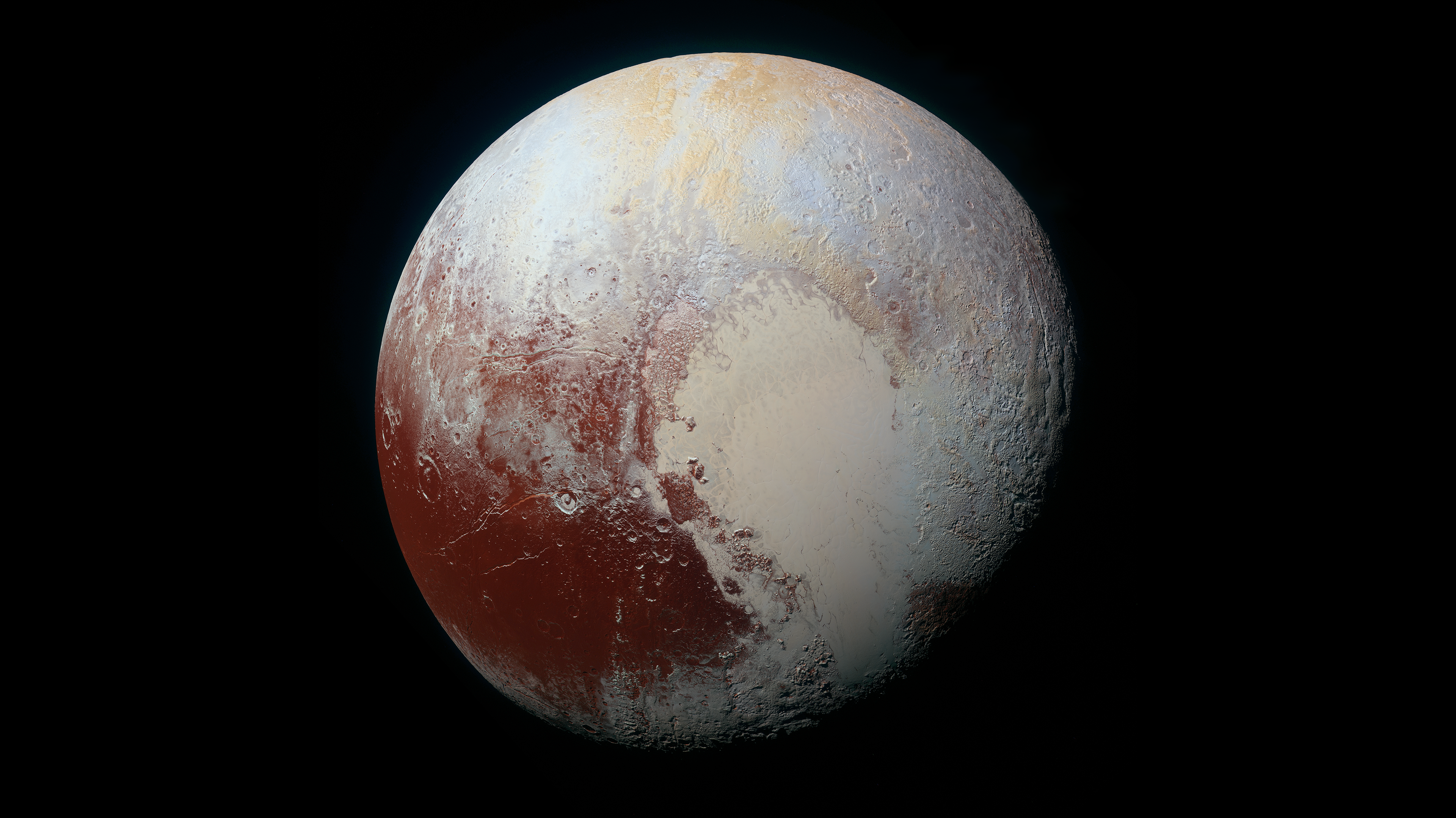 General 3840x2160 Pluto space New Horizons minimalism CGI digital art Composite space art