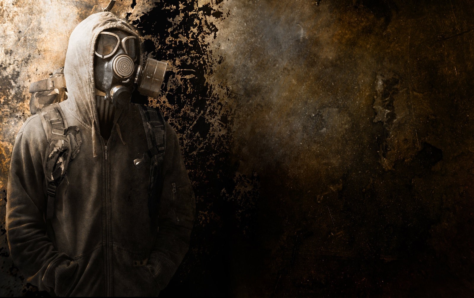 General 1600x1008 gas masks mask grunge apocalyptic wall digital art low light