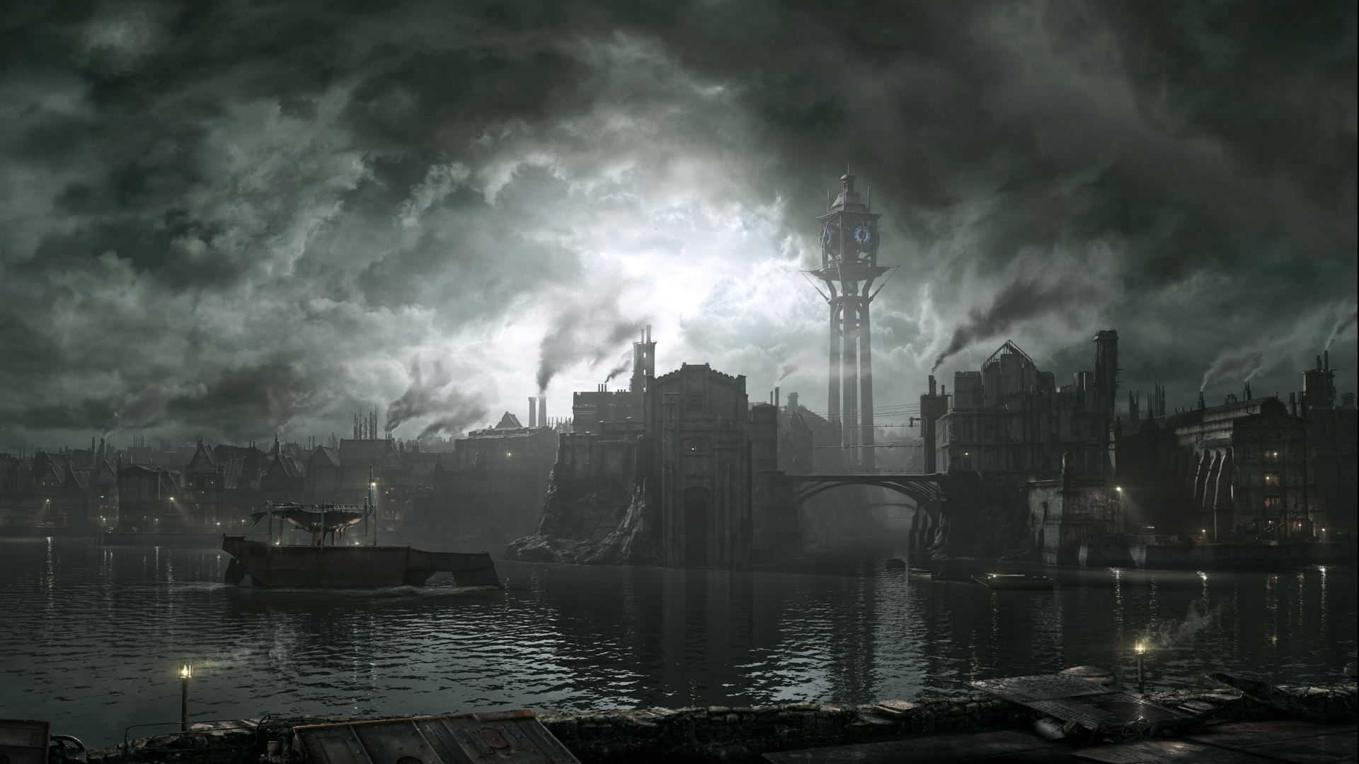 General 1920x1080 Dishonored Dunwall Corvo video games PC gaming cityscape video game art