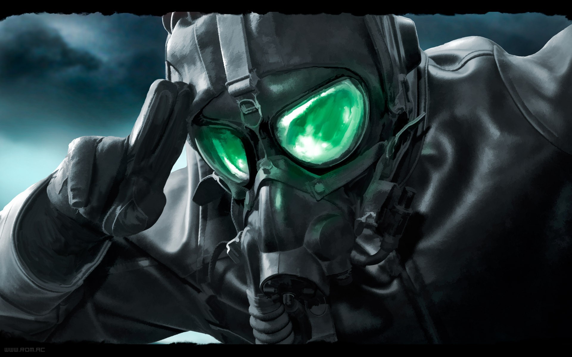 General 1920x1200 Vitaly S Alexius artwork science fiction futuristic gas masks digital art closeup watermarked